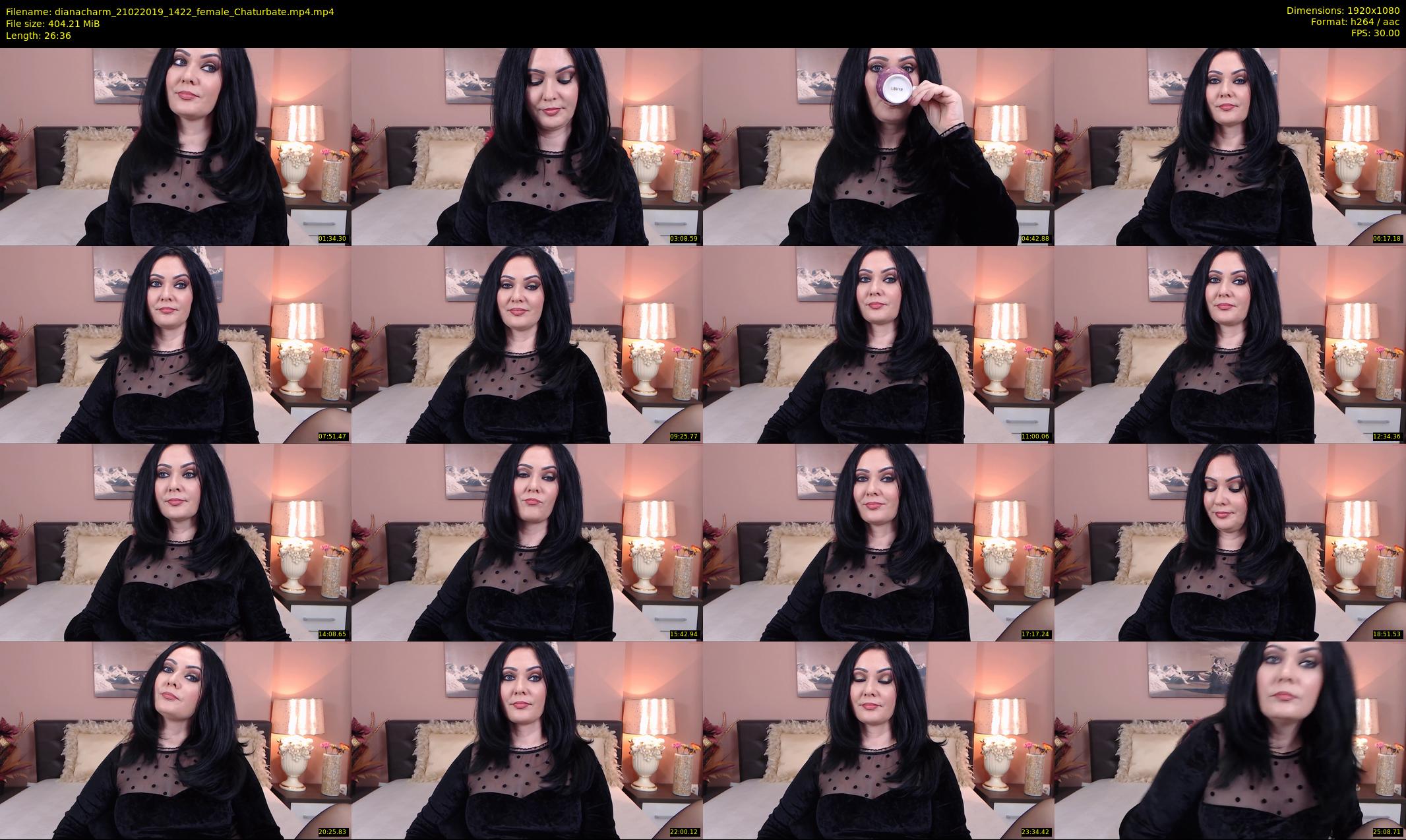 dianacharm — 27 minute Chaturbate female cam show recording, 1080p, Feb 21, 2019