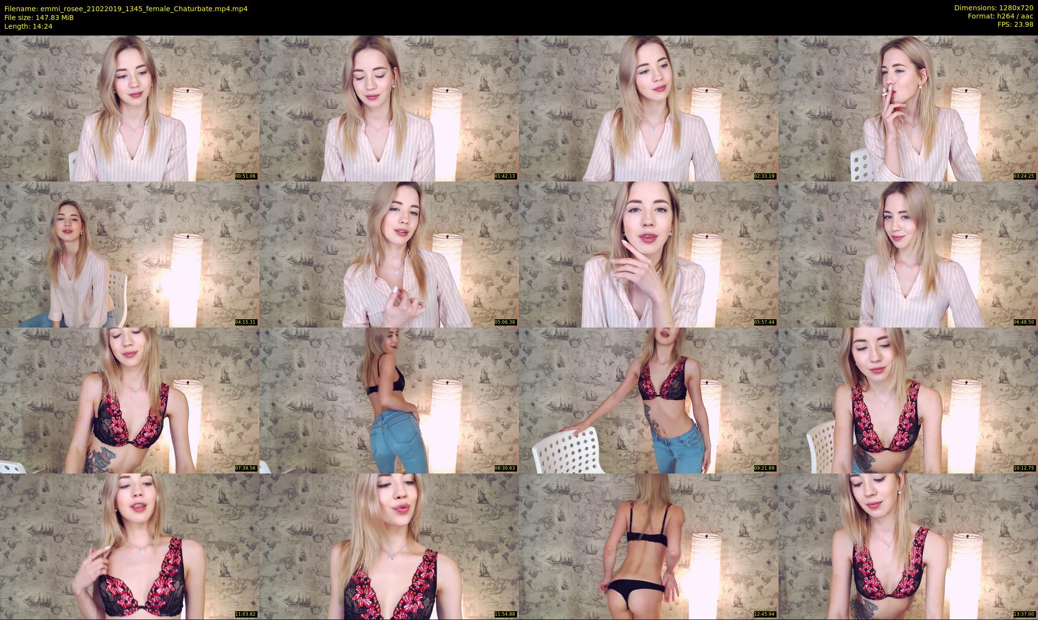 emmi_rosee — 15 minute Chaturbate female cam show recording, 720p, Feb 21, 2019