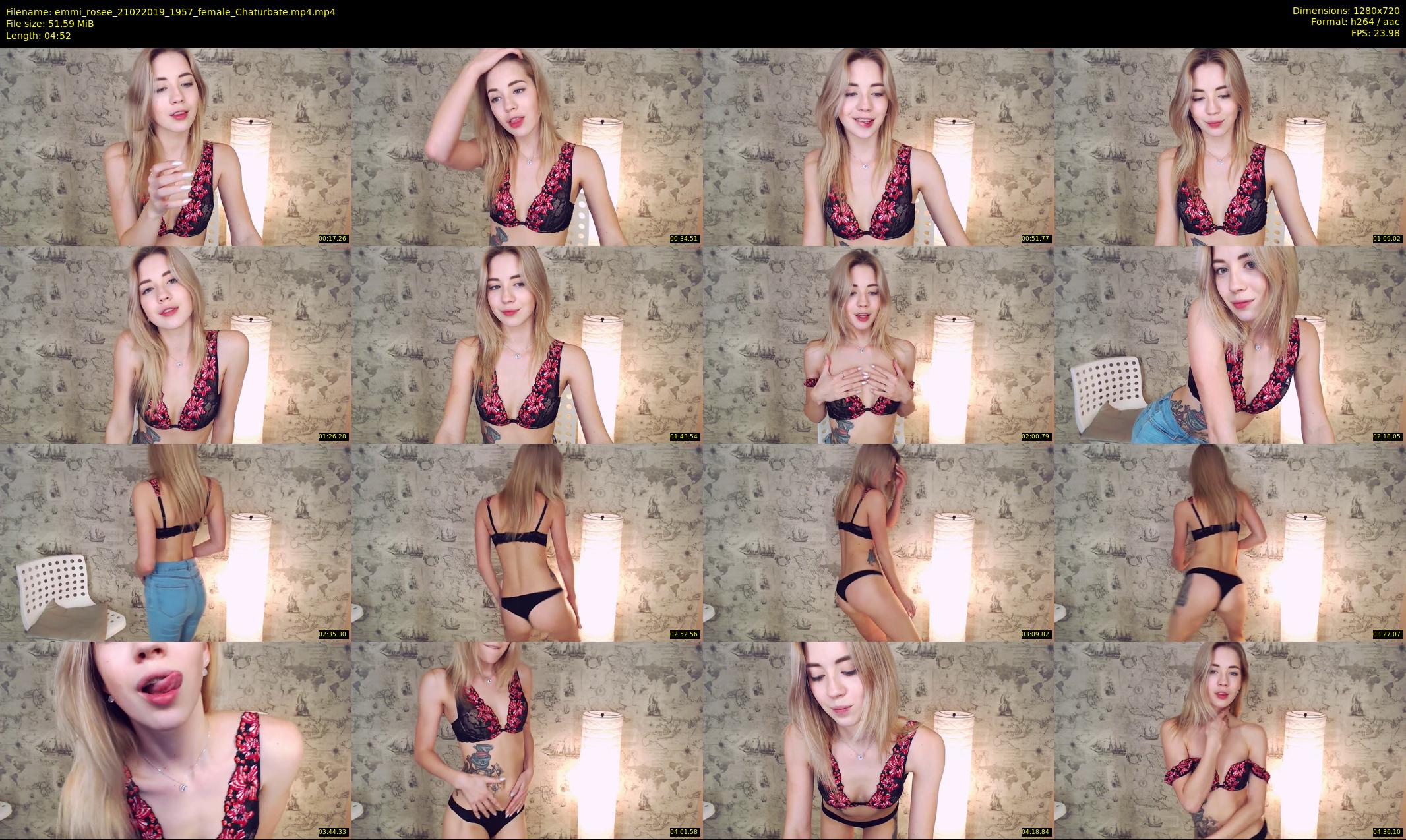 emmi_rosee — 5 minute Chaturbate female cam show recording, 720p, Feb 21, 2019