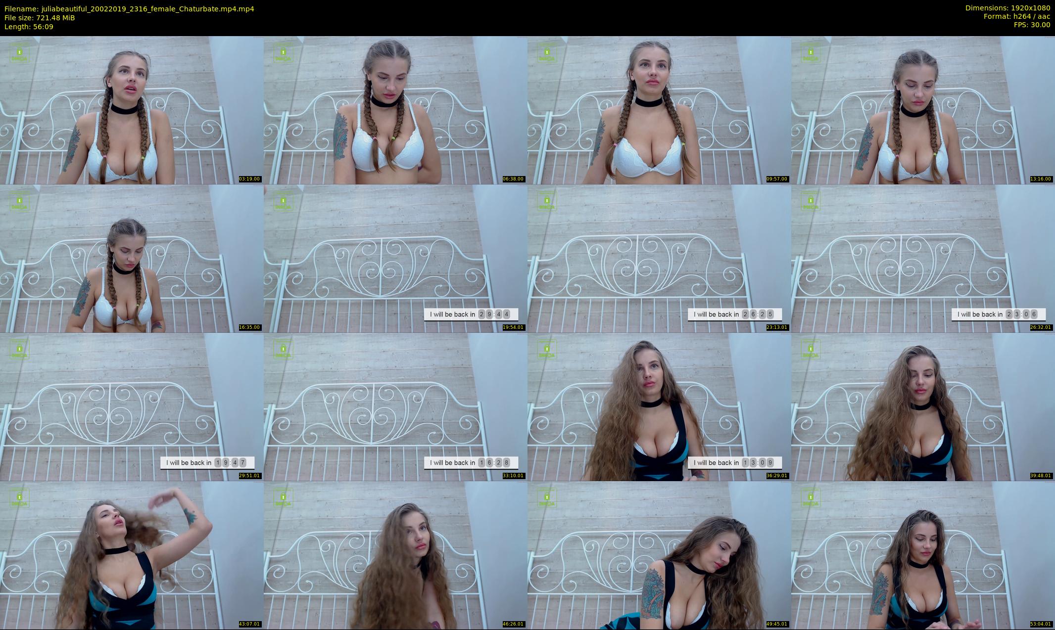 juliabeautiful — 57 minute Chaturbate female cam show recording, 1080p, Feb 20, 2019
