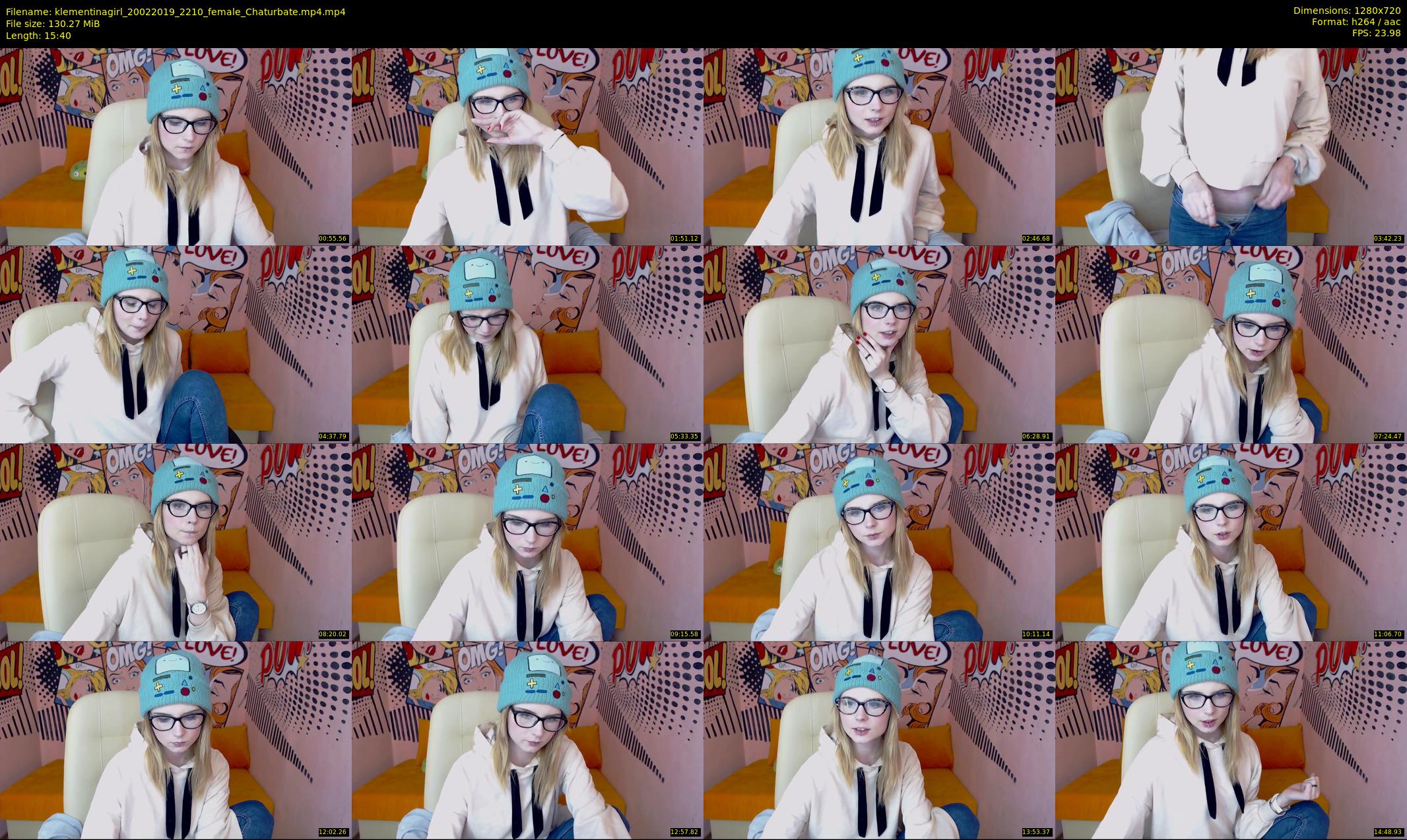 klementinagirl — 16 minute Chaturbate female cam show recording, 720p, Feb 20, 2019