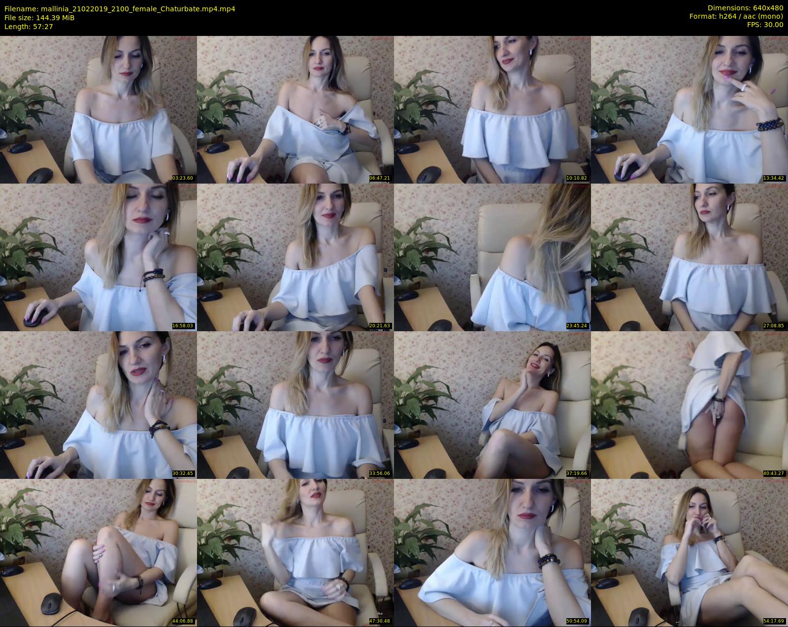 mallinia — 58 minute Chaturbate female cam show recording, 480p, Feb 21, 2019