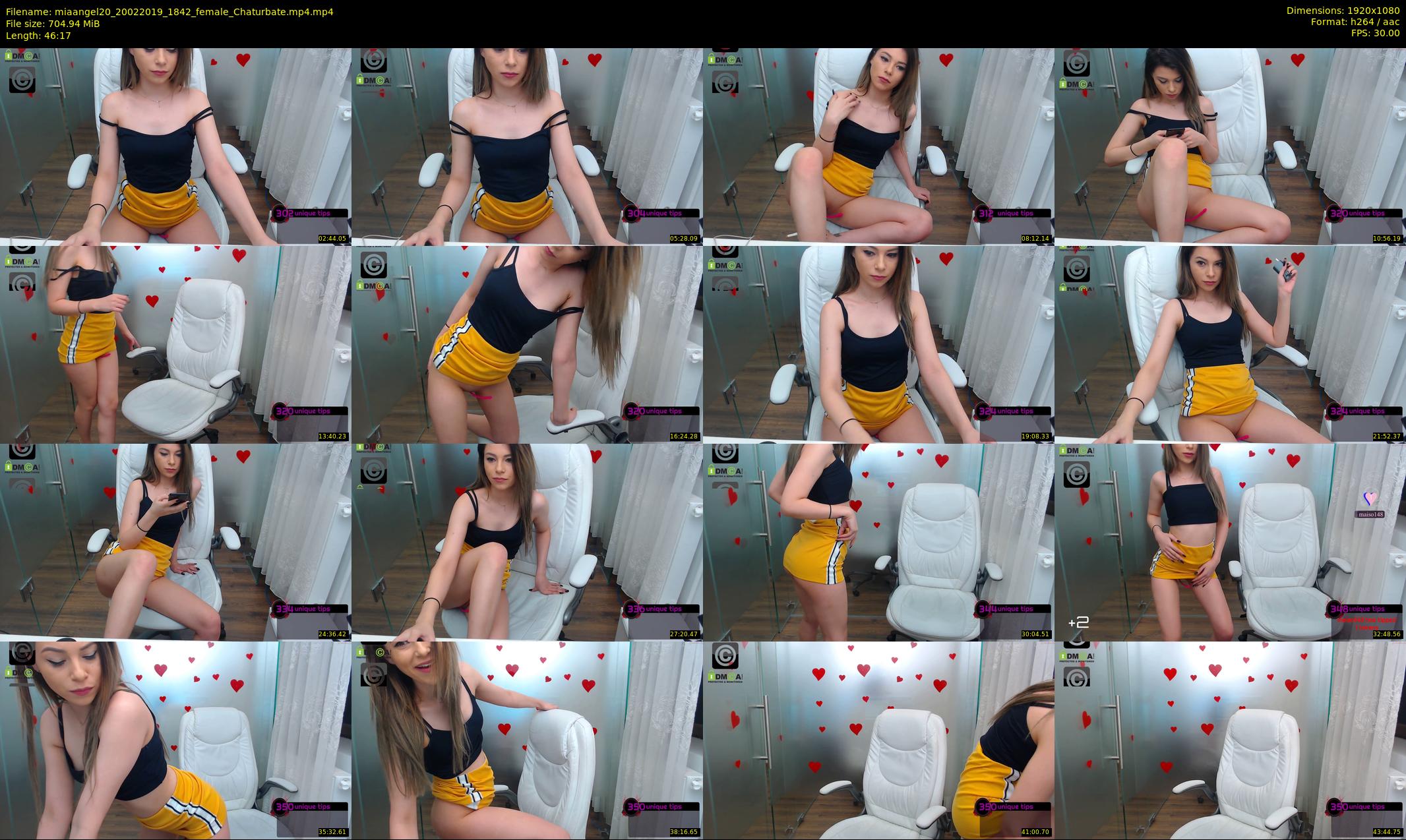 miaangel20 — 47 minute Chaturbate female cam show recording, 1080p, Feb 20, 2019