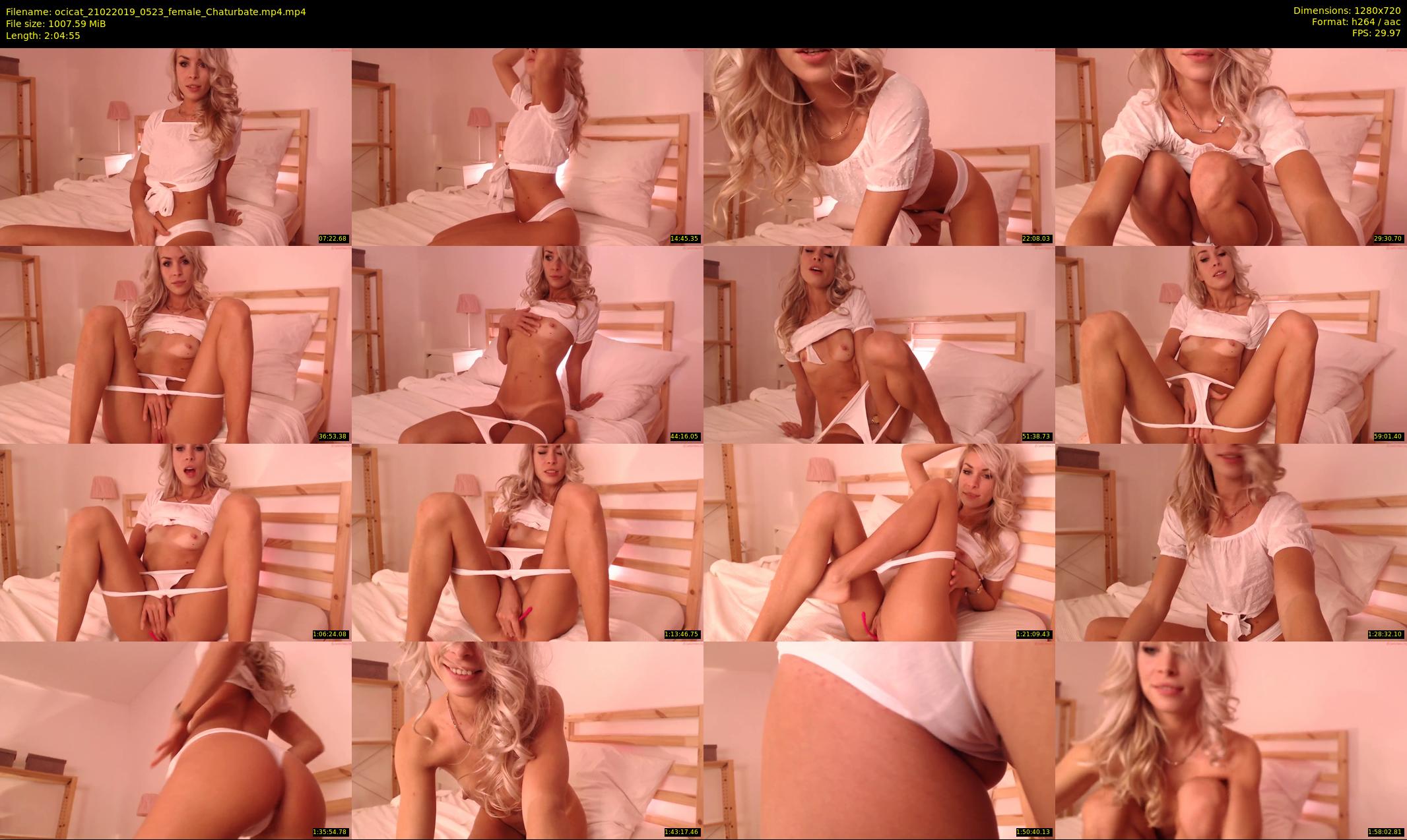 ocicat — 125 minute Chaturbate female cam show recording, 720p, Feb 21, 2019