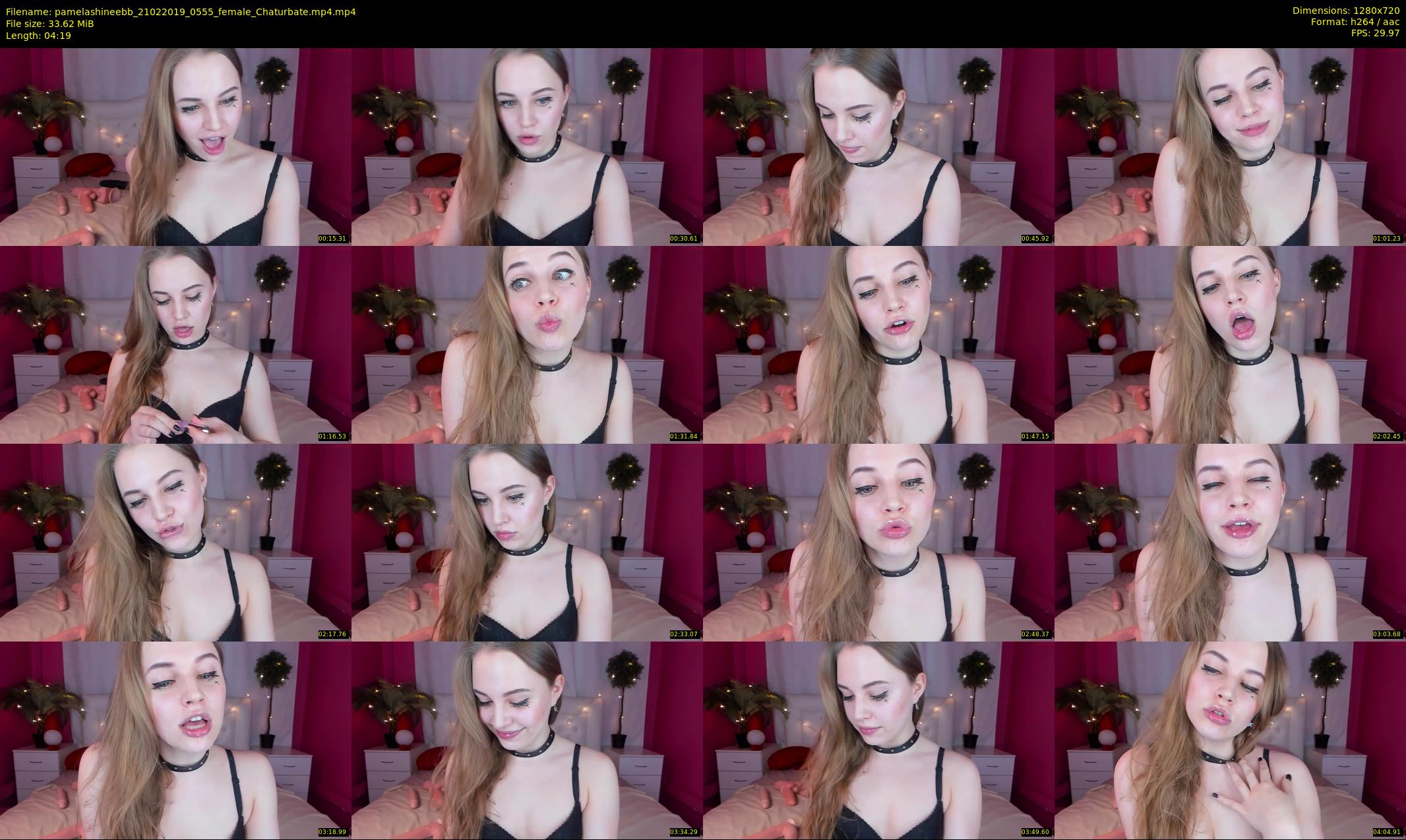 pamelashineebb — 5 minute Chaturbate female cam show recording, 720p, Feb 21, 2019