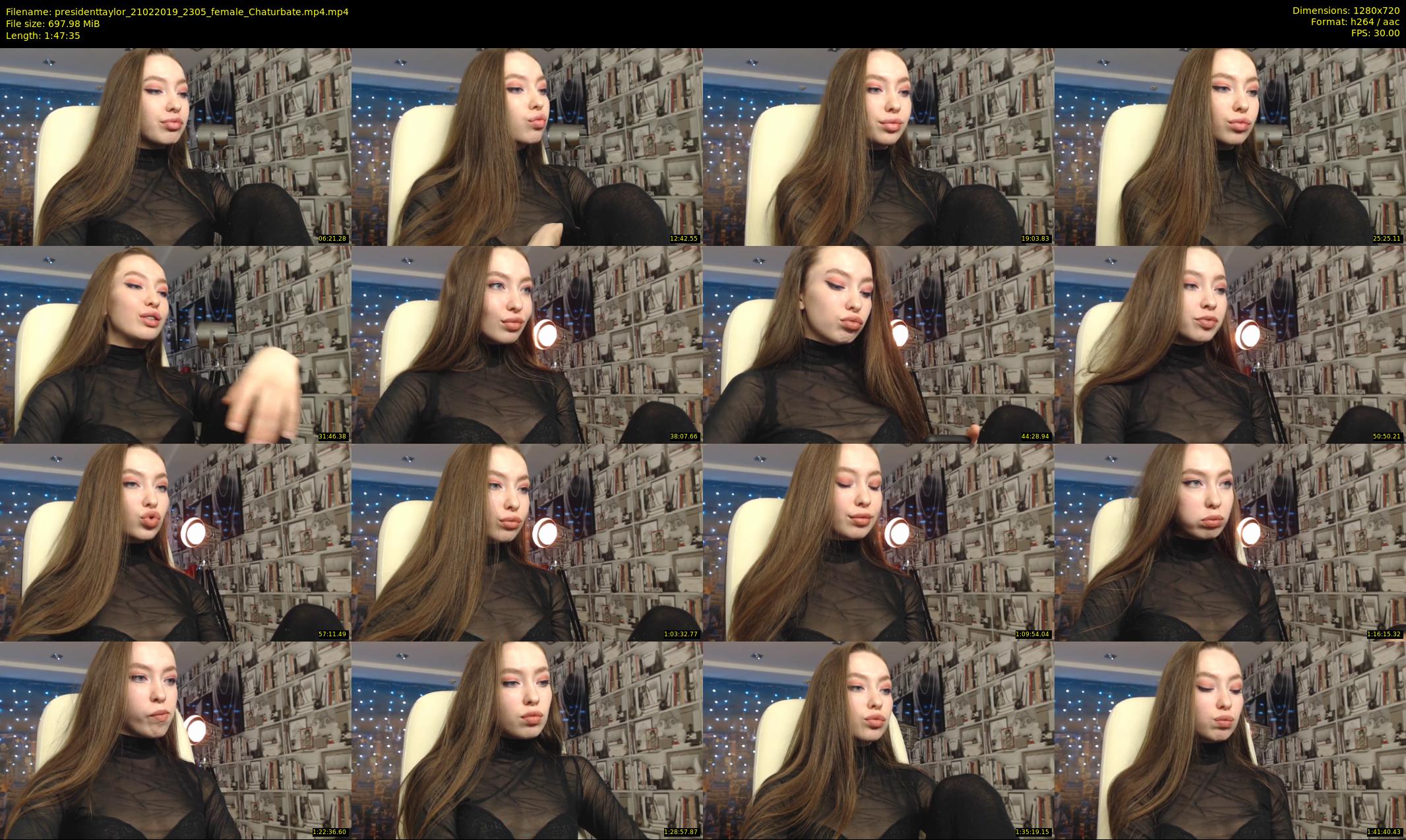 presidenttaylor — 108 minute Chaturbate female cam show recording, 720p, Feb 21, 2019