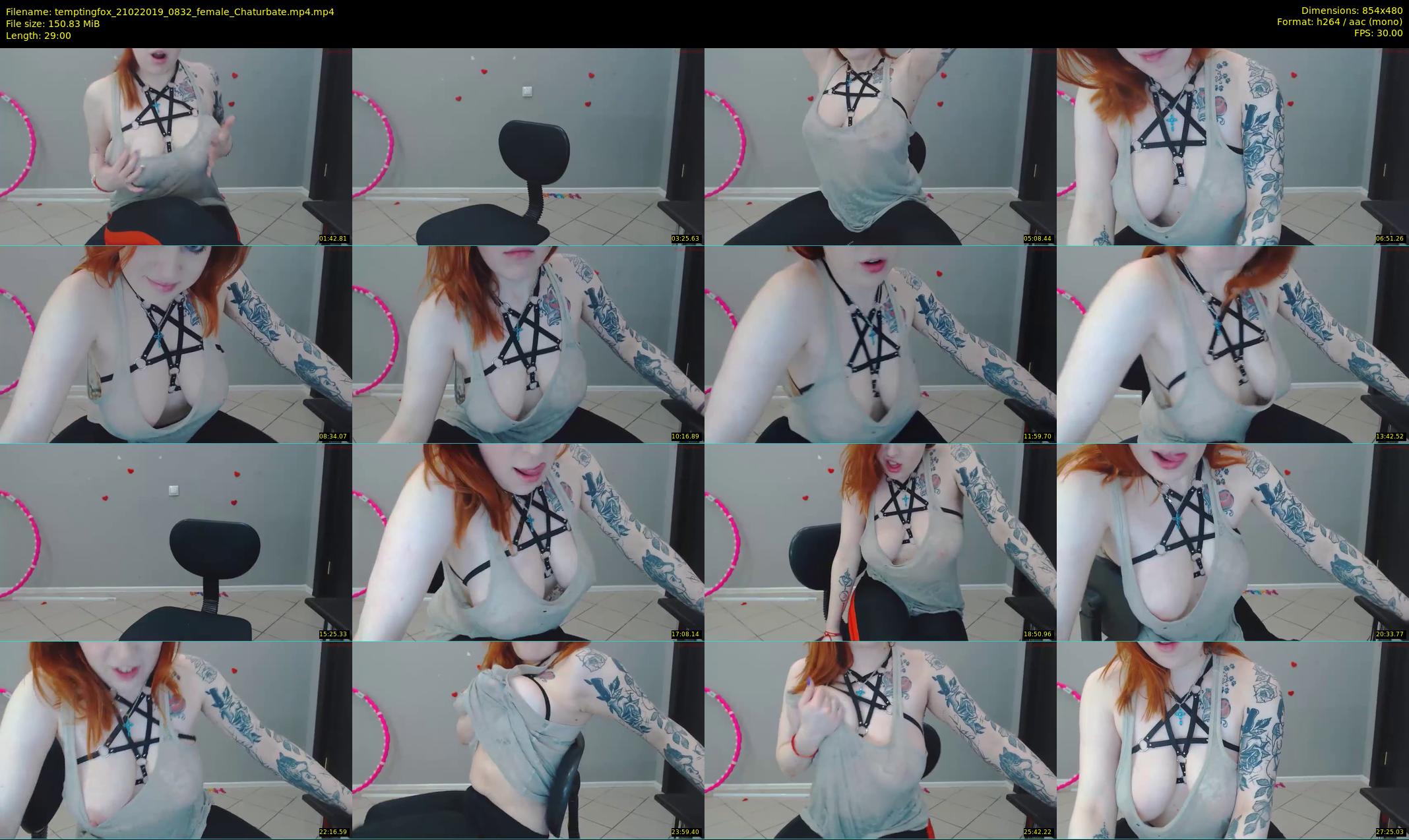 temptingfox — 29 minute Chaturbate female cam show recording, 480p, Feb 21, 2019