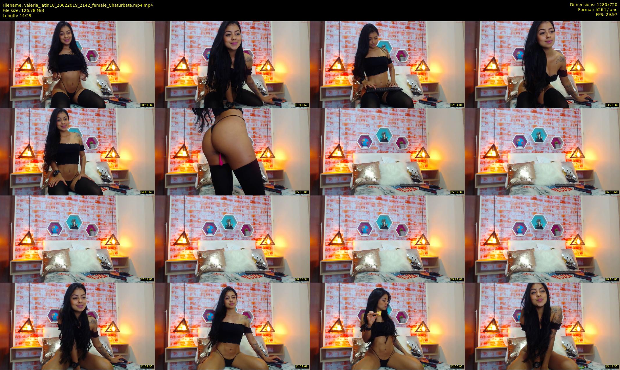valeria_latin18 — 15 minute Chaturbate female cam show recording, 720p, Feb 20, 2019