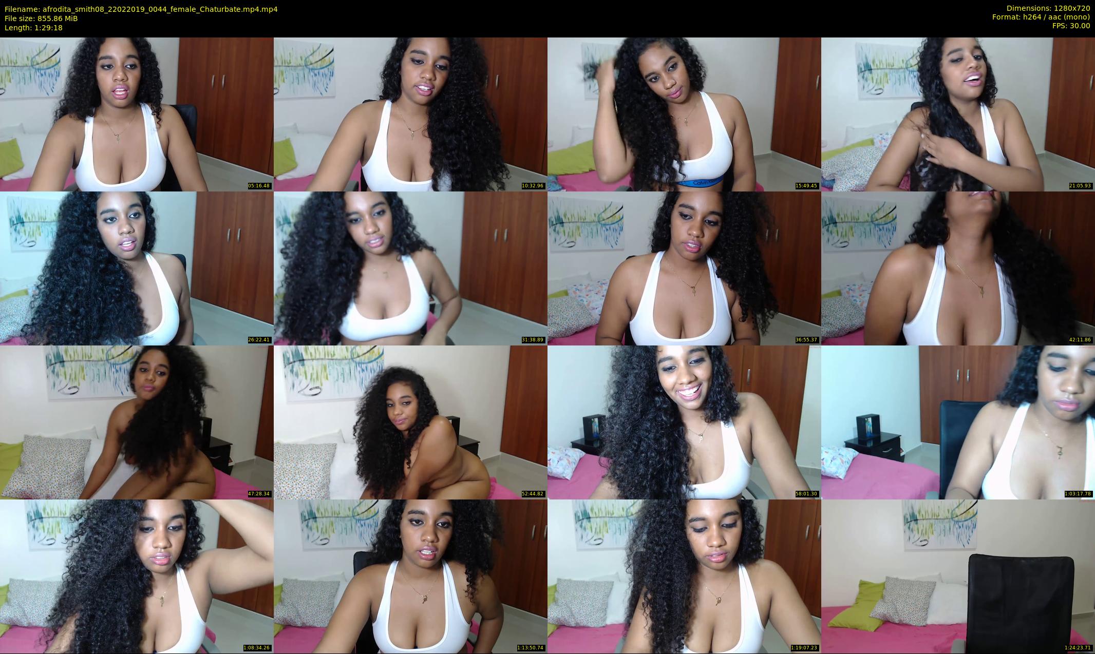 afrodita_smith08 — 90 minute Chaturbate female cam show recording, 720p, Feb 22, 2019