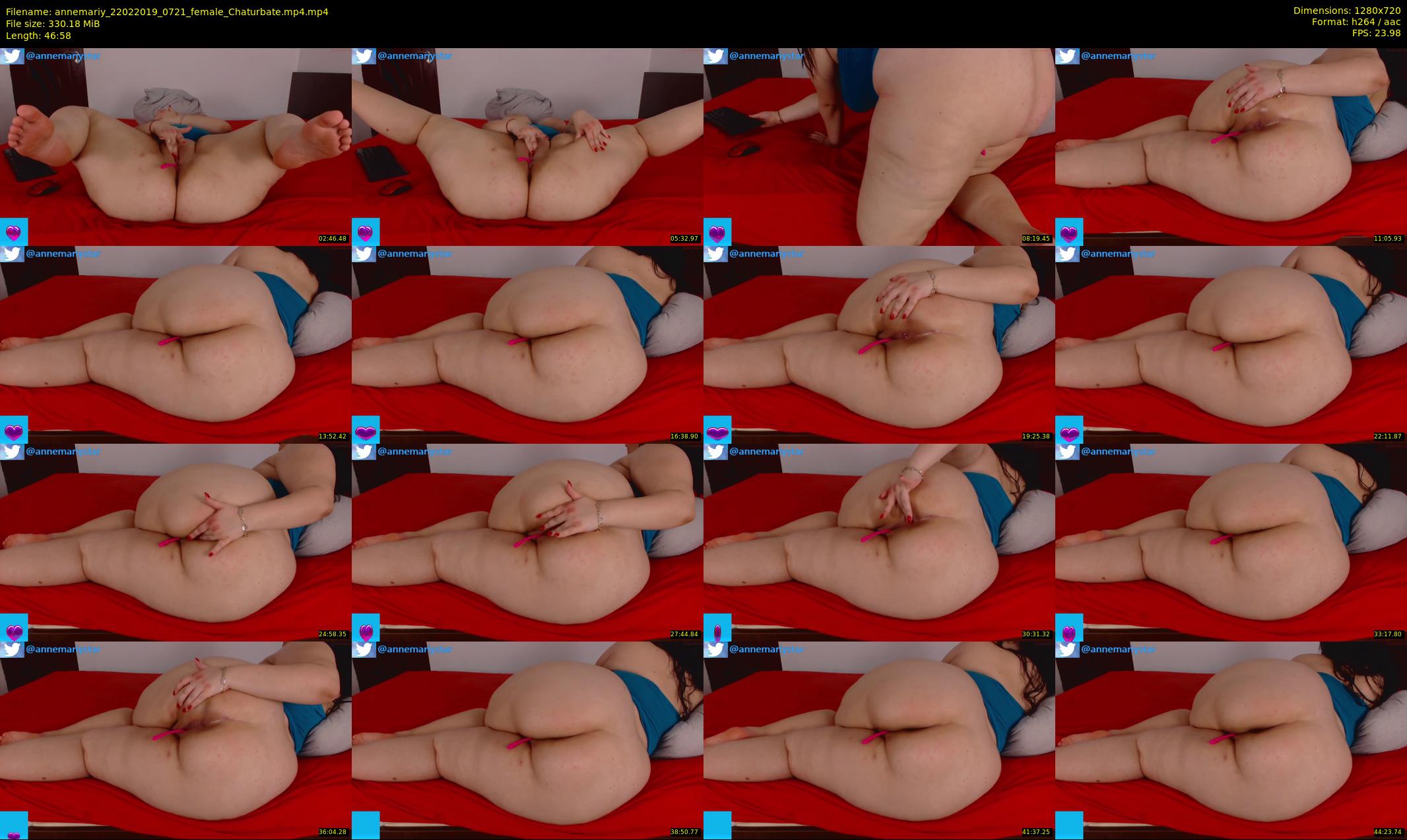 annemariy — 47 minute Chaturbate female cam show recording, 720p, Feb 22, 2019