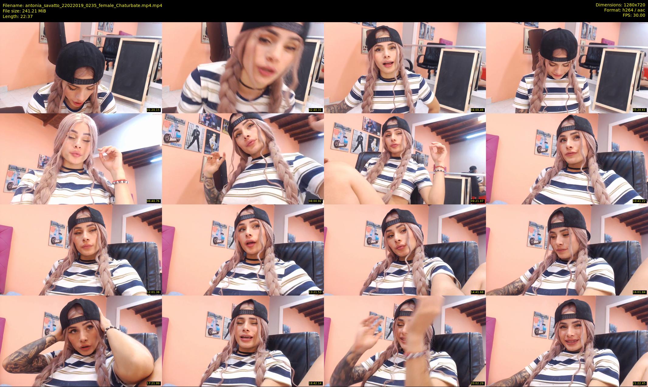 antonia_savatto — 23 minute Chaturbate female cam show recording, 720p, Feb 22, 2019