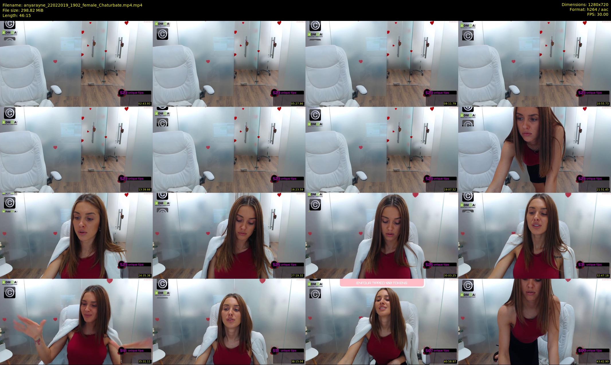 anyarayne — 47 minute Chaturbate female cam show recording, 720p, Feb 22, 2019