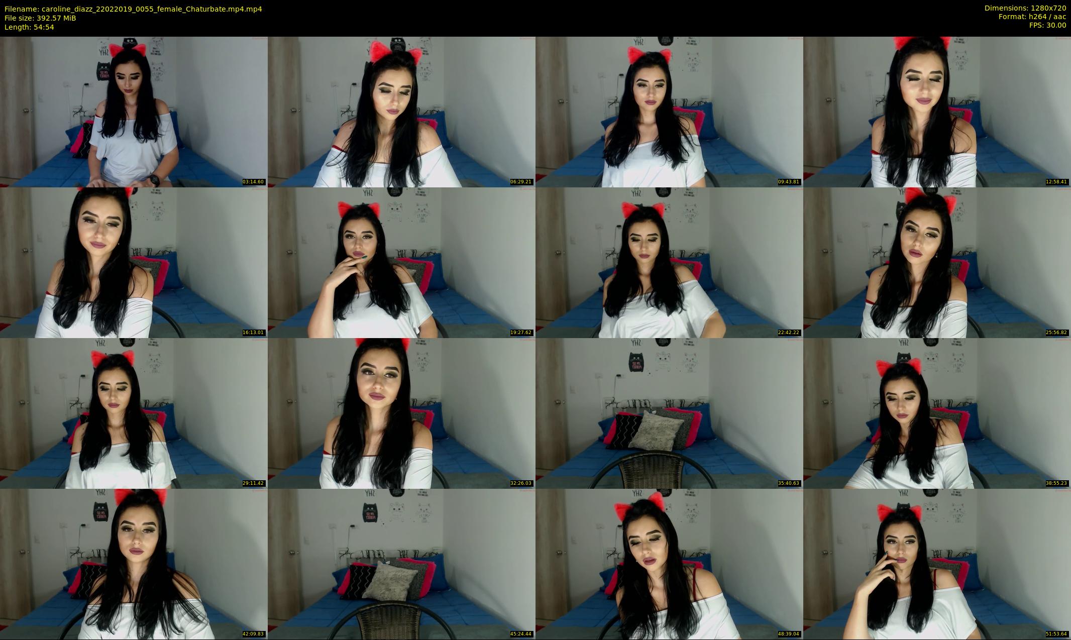 caroline_diazz — 55 minute Chaturbate female cam show recording, 720p, Feb 22, 2019