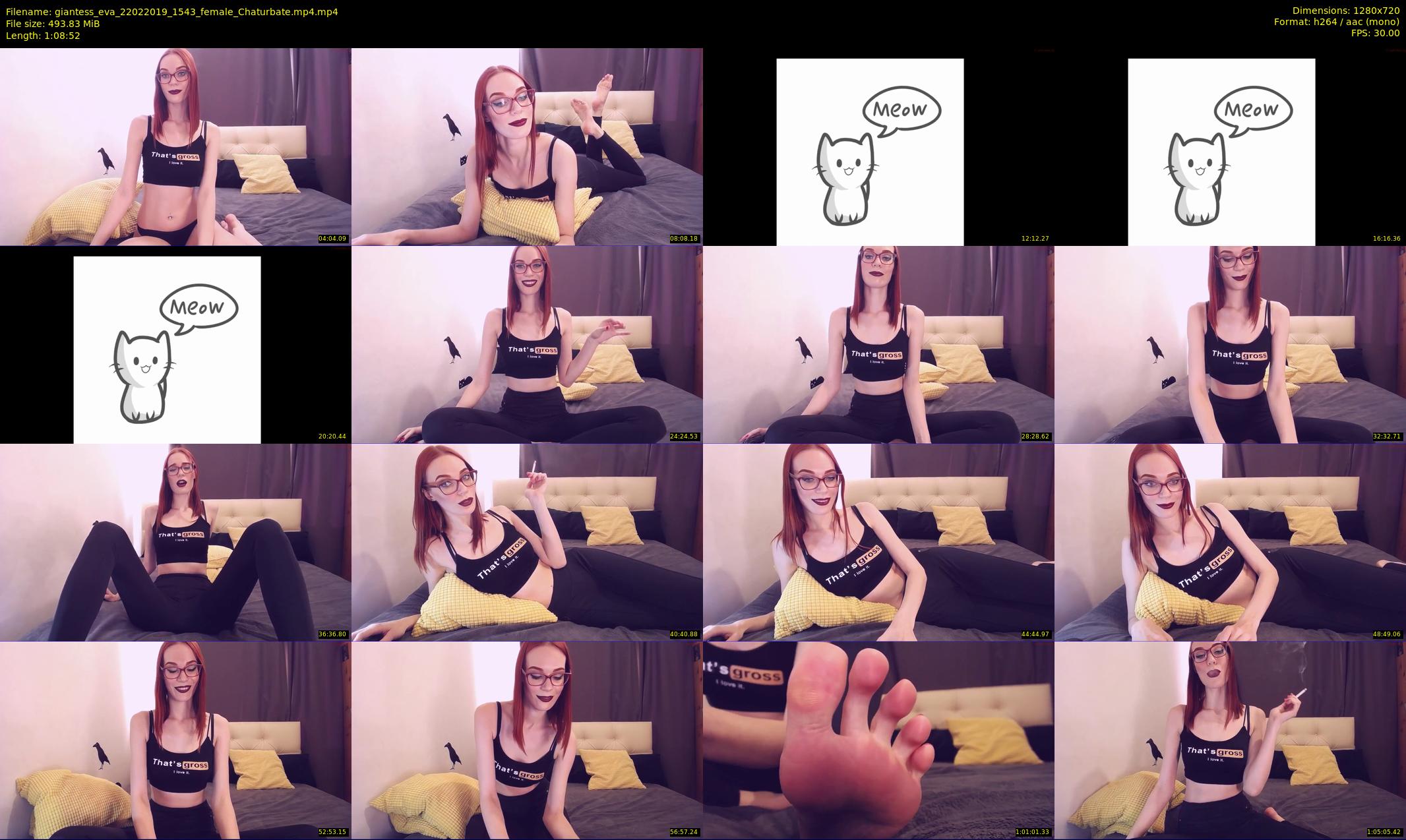 giantess_eva — 69 minute Chaturbate female cam show recording, 720p, Feb 22, 2019