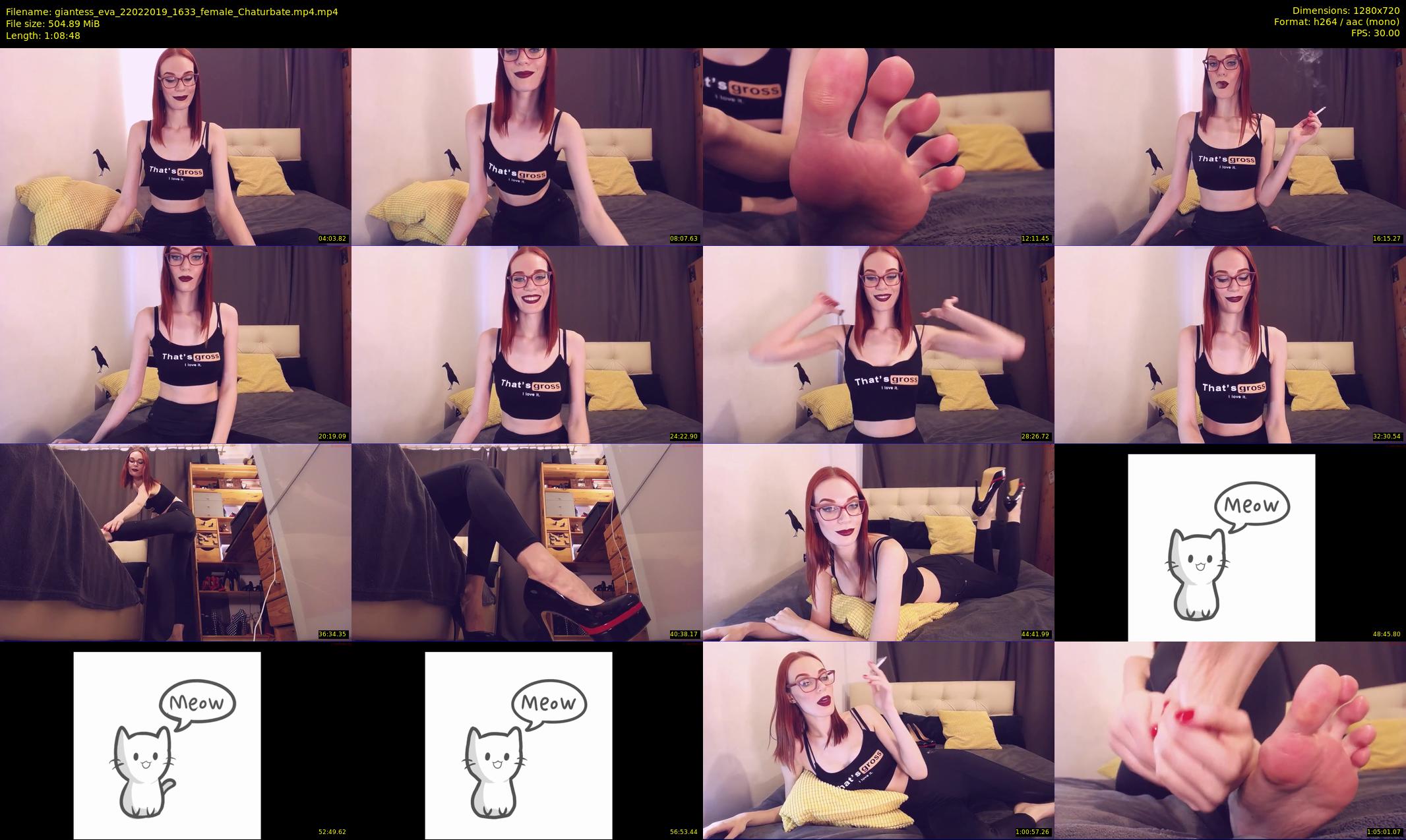giantess_eva — 69 minute Chaturbate female cam show recording, 720p, Feb 22, 2019