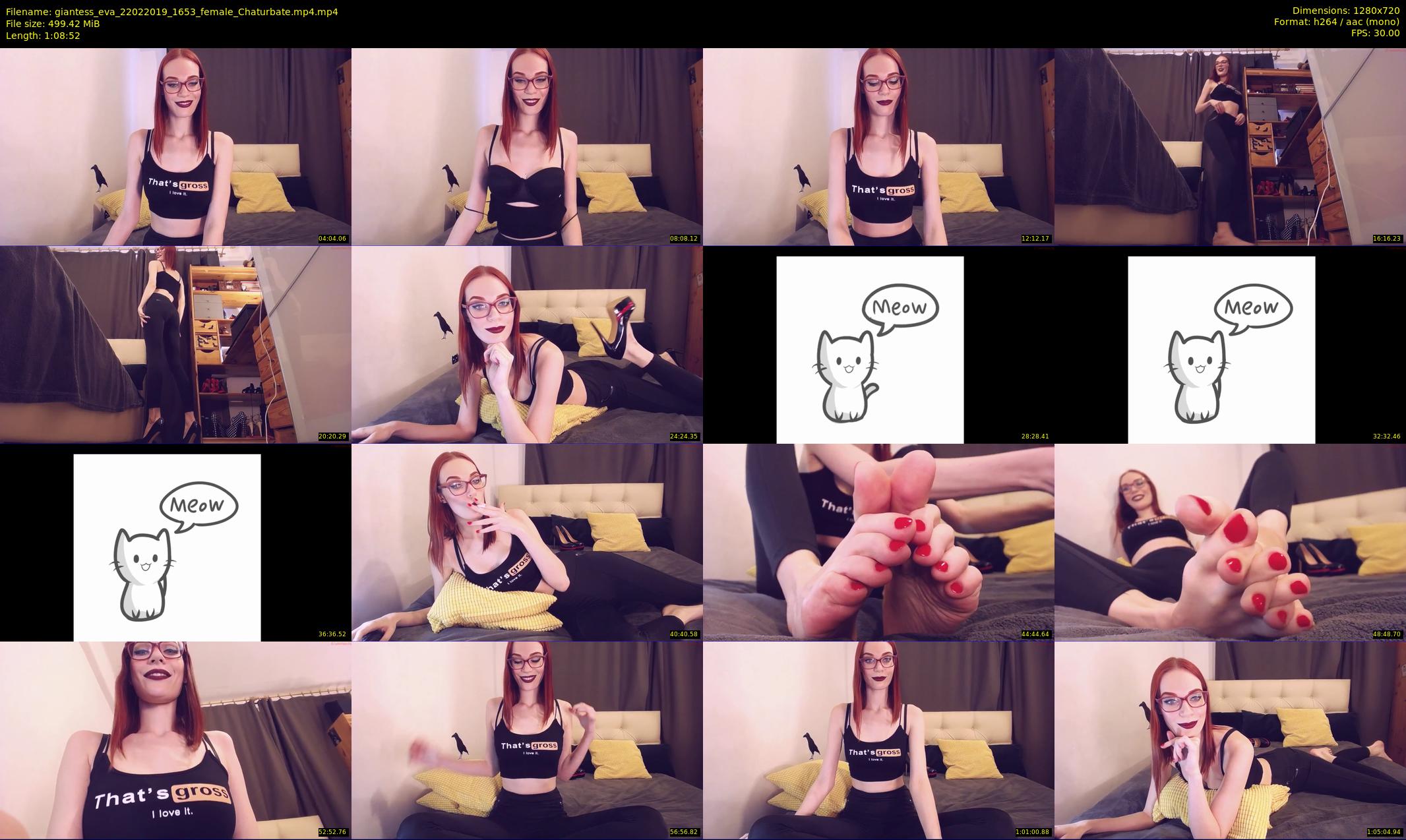giantess_eva — 69 minute Chaturbate female cam show recording, 720p, Feb 22, 2019