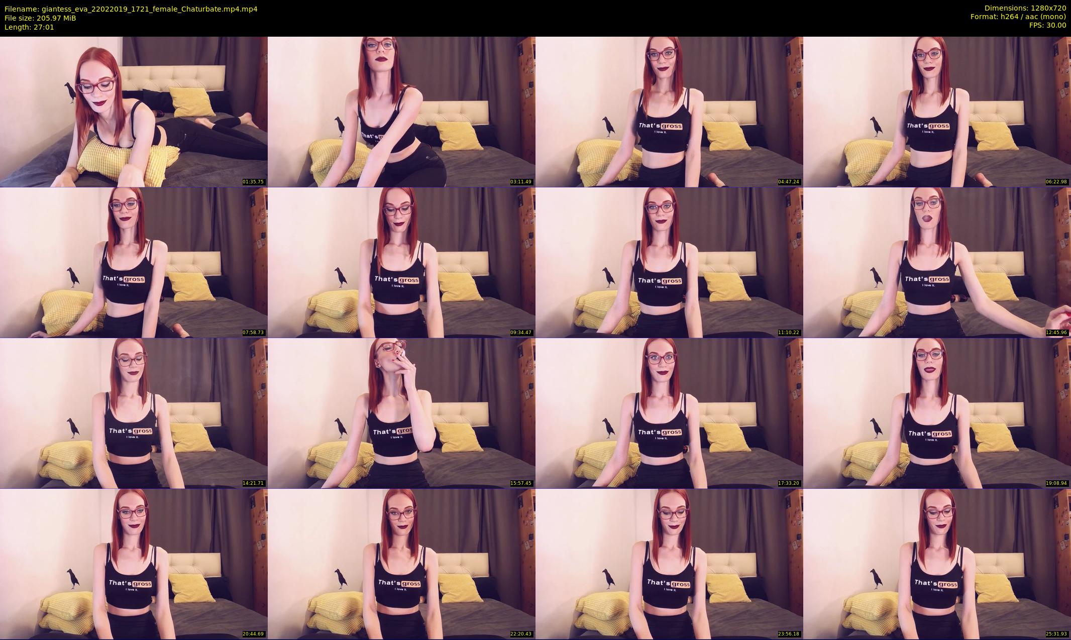 giantess_eva — 28 minute Chaturbate female cam show recording, 720p, Feb 22, 2019