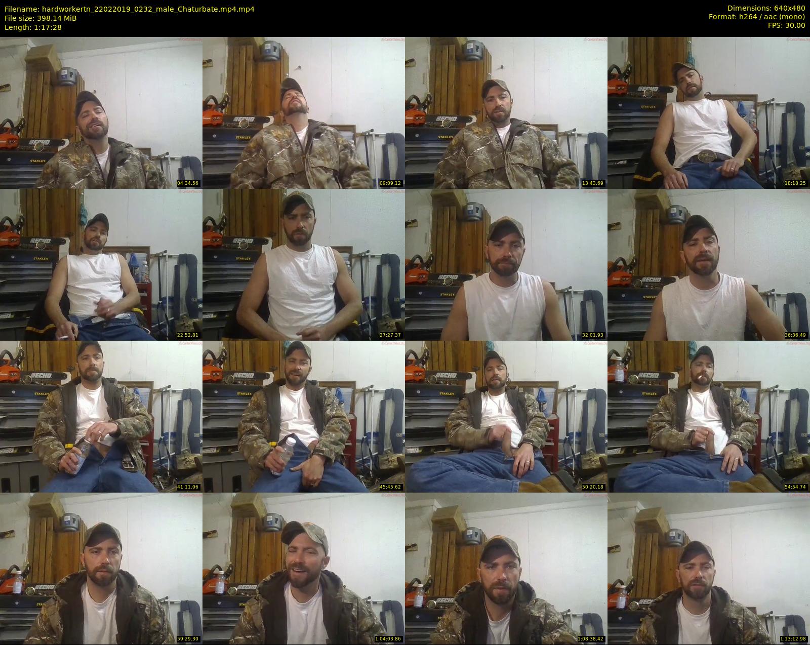 hardworkertn — 78 minute Chaturbate male cam show recording, 480p, Feb 22, 2019