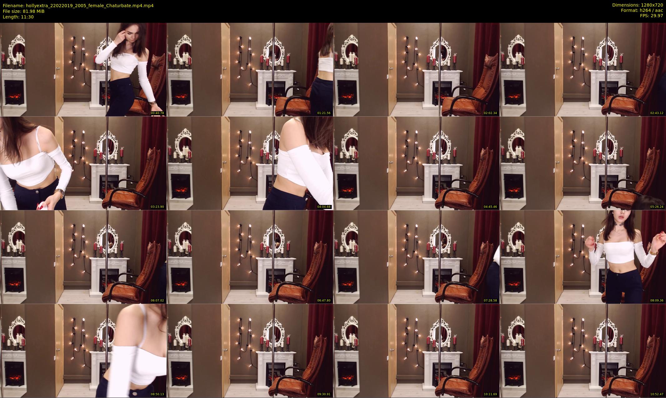 hollyextra — 12 minute Chaturbate female cam show recording, 720p, Feb 22, 2019