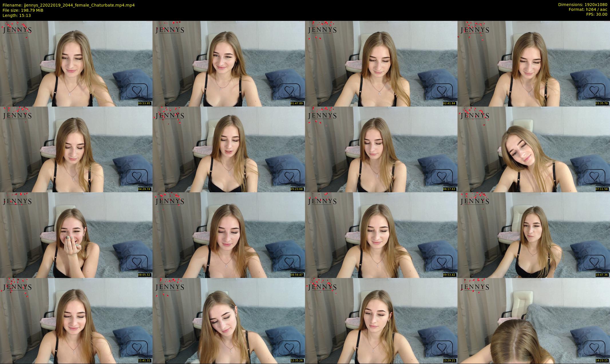 jjennys — 16 minute Chaturbate female cam show recording, 1080p, Feb 22, 2019
