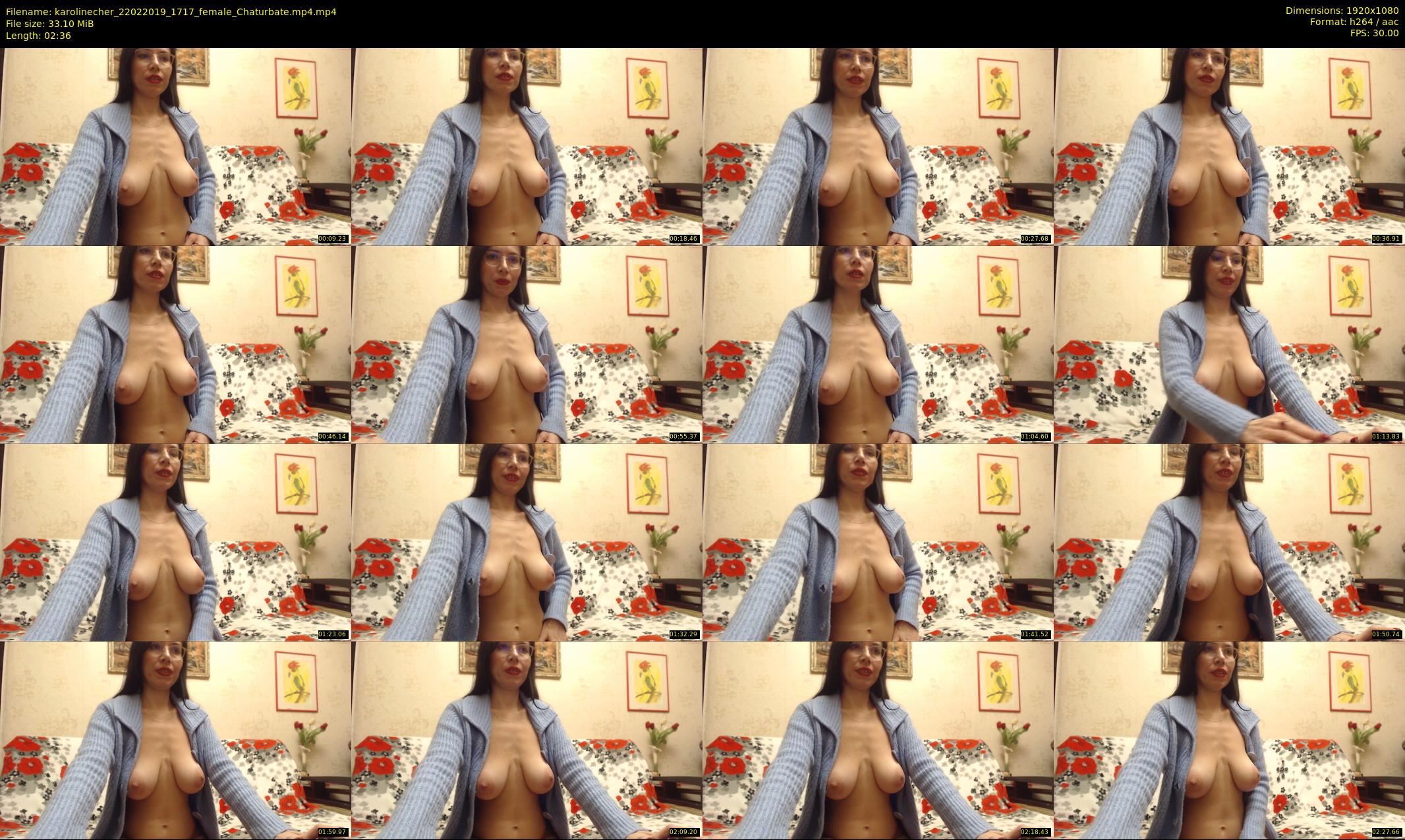karolinecher — 3 minute Chaturbate female cam show recording, 1080p, Feb 22, 2019