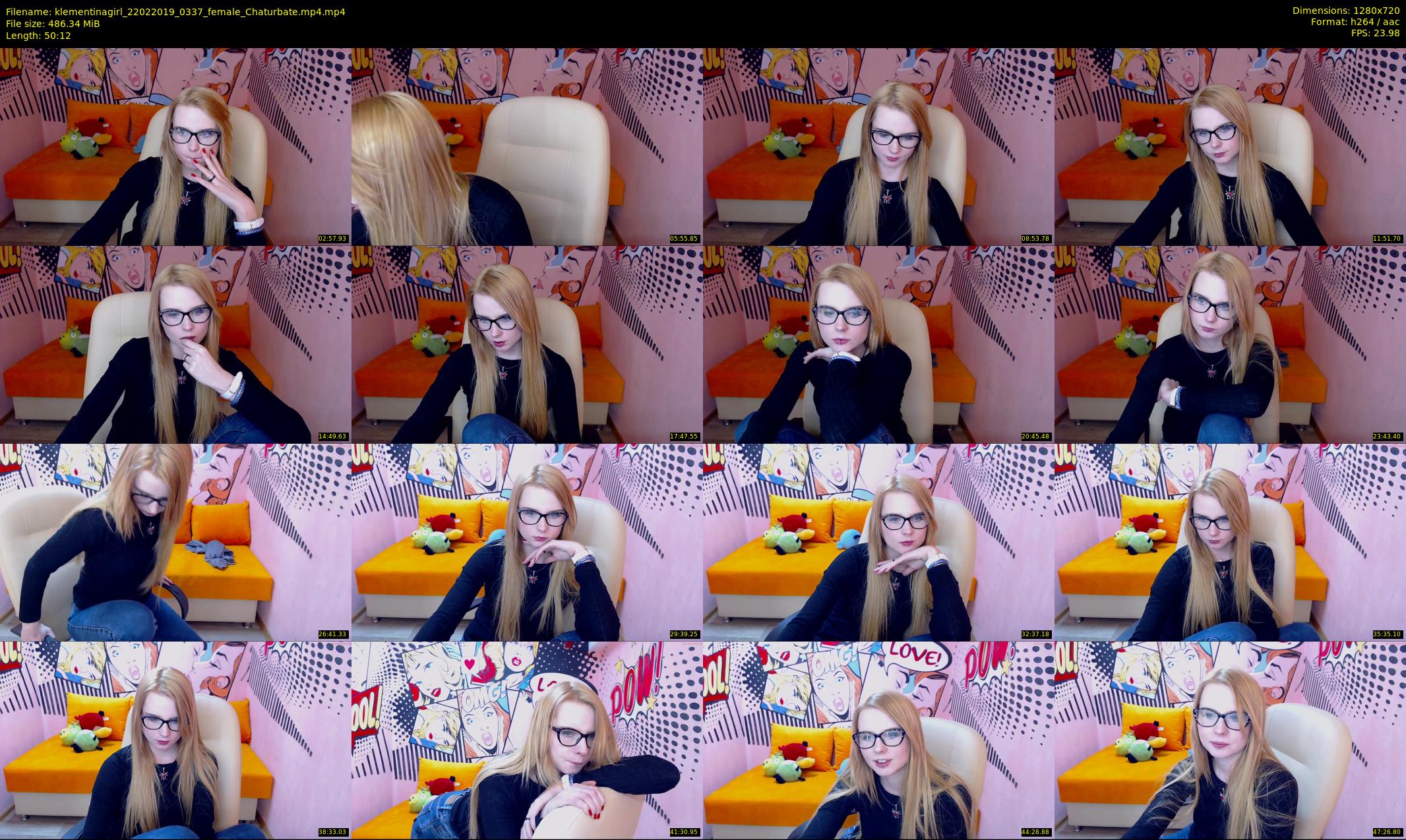 klementinagirl — 51 minute Chaturbate female cam show recording, 720p, Feb 22, 2019