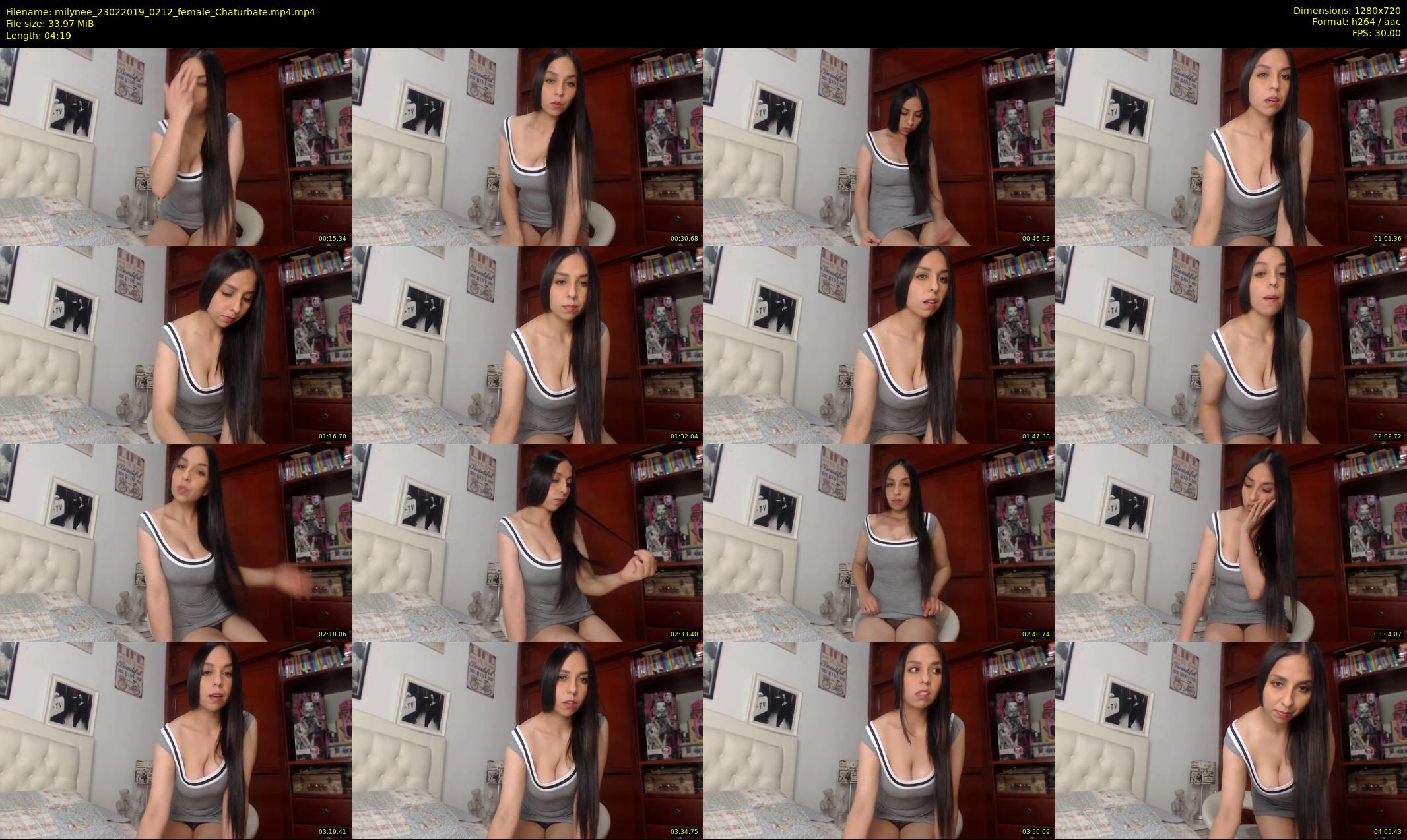 milynee — 5 minute Chaturbate female cam show recording, 720p, Feb 23, 2019