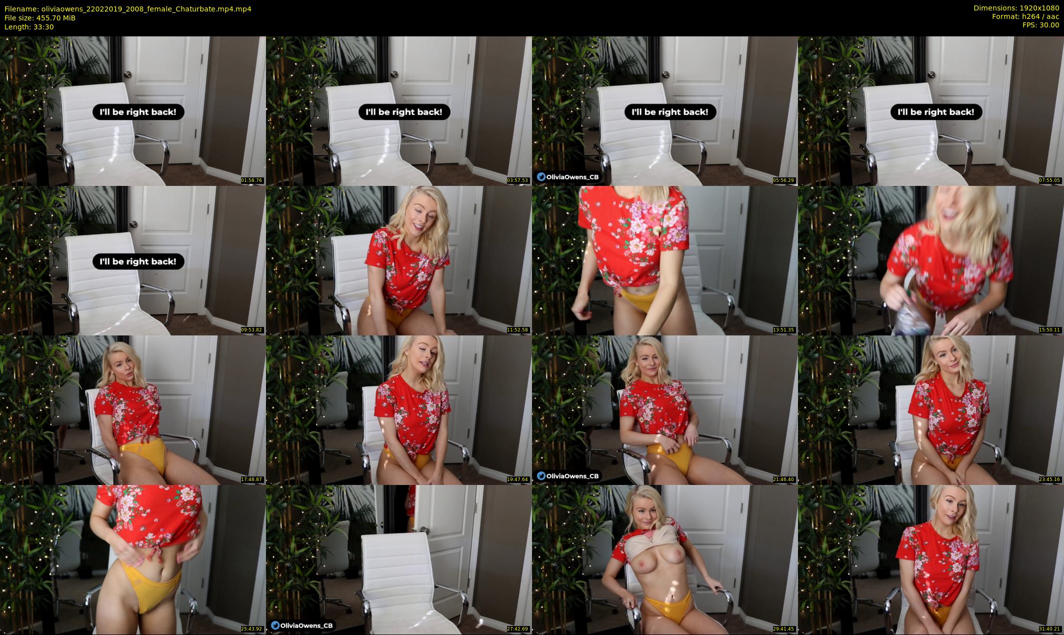 oliviaowens — 34 minute Chaturbate female cam show recording, 1080p, Feb 22, 2019