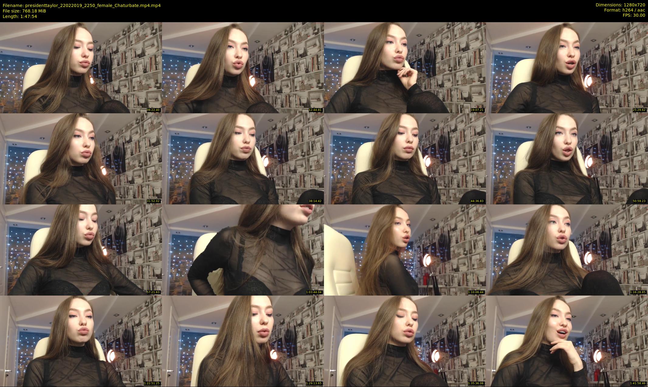 presidenttaylor — 108 minute Chaturbate female cam show recording, 720p, Feb 22, 2019