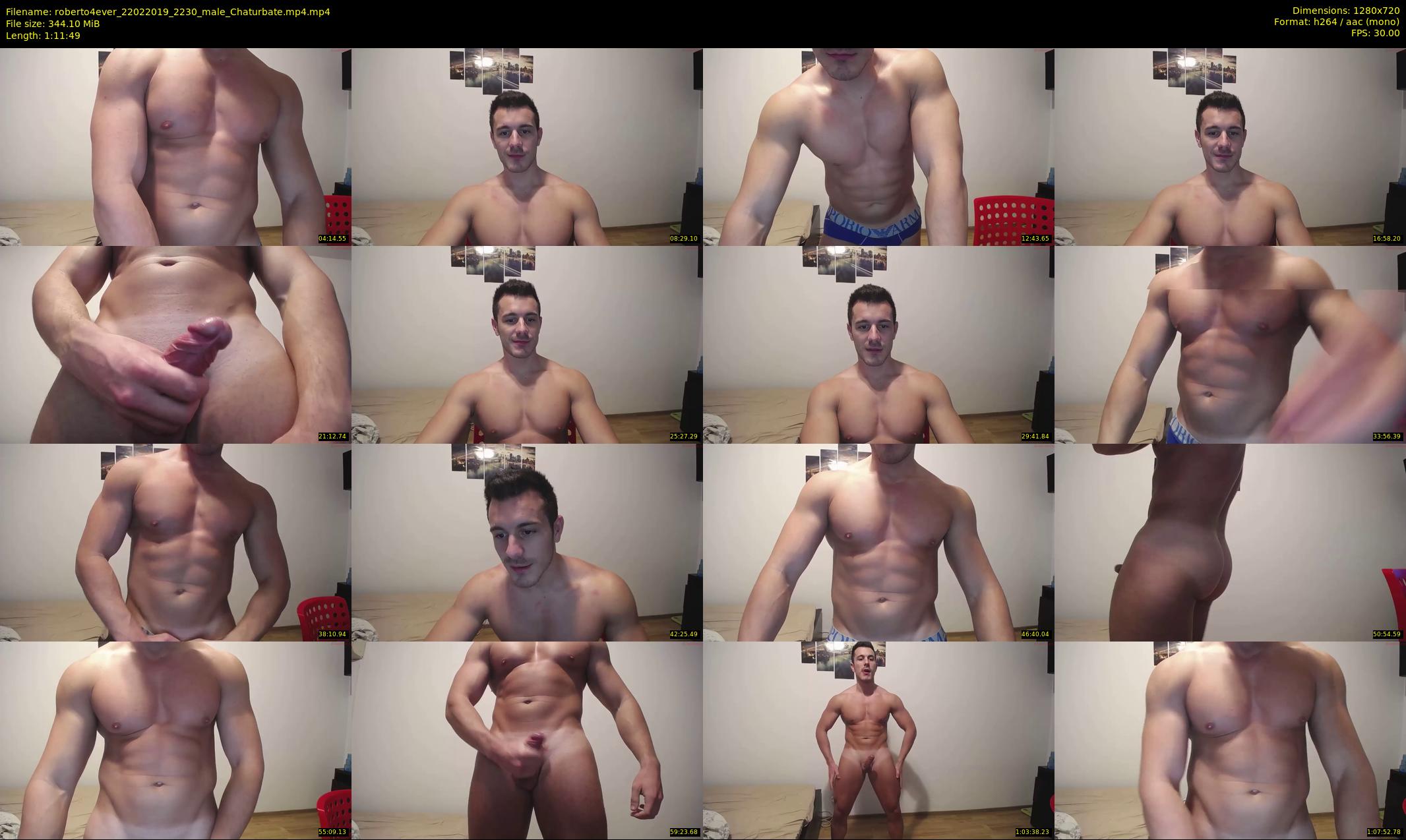 roberto4ever — 72 minute Chaturbate male cam show recording, 720p, Feb 22, 2019