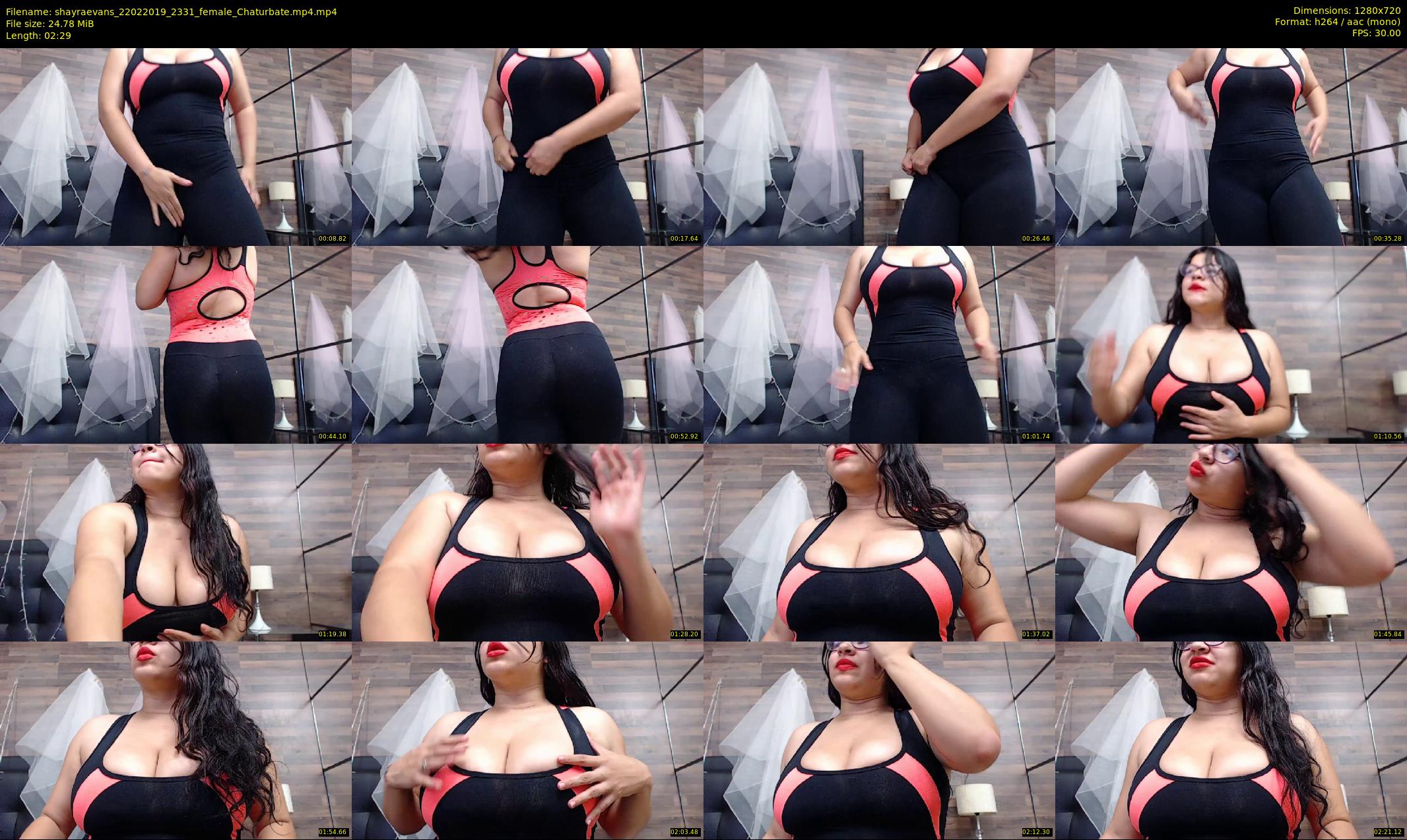 shayraevans — 3 minute Chaturbate female cam show recording, 720p, Feb 22, 2019