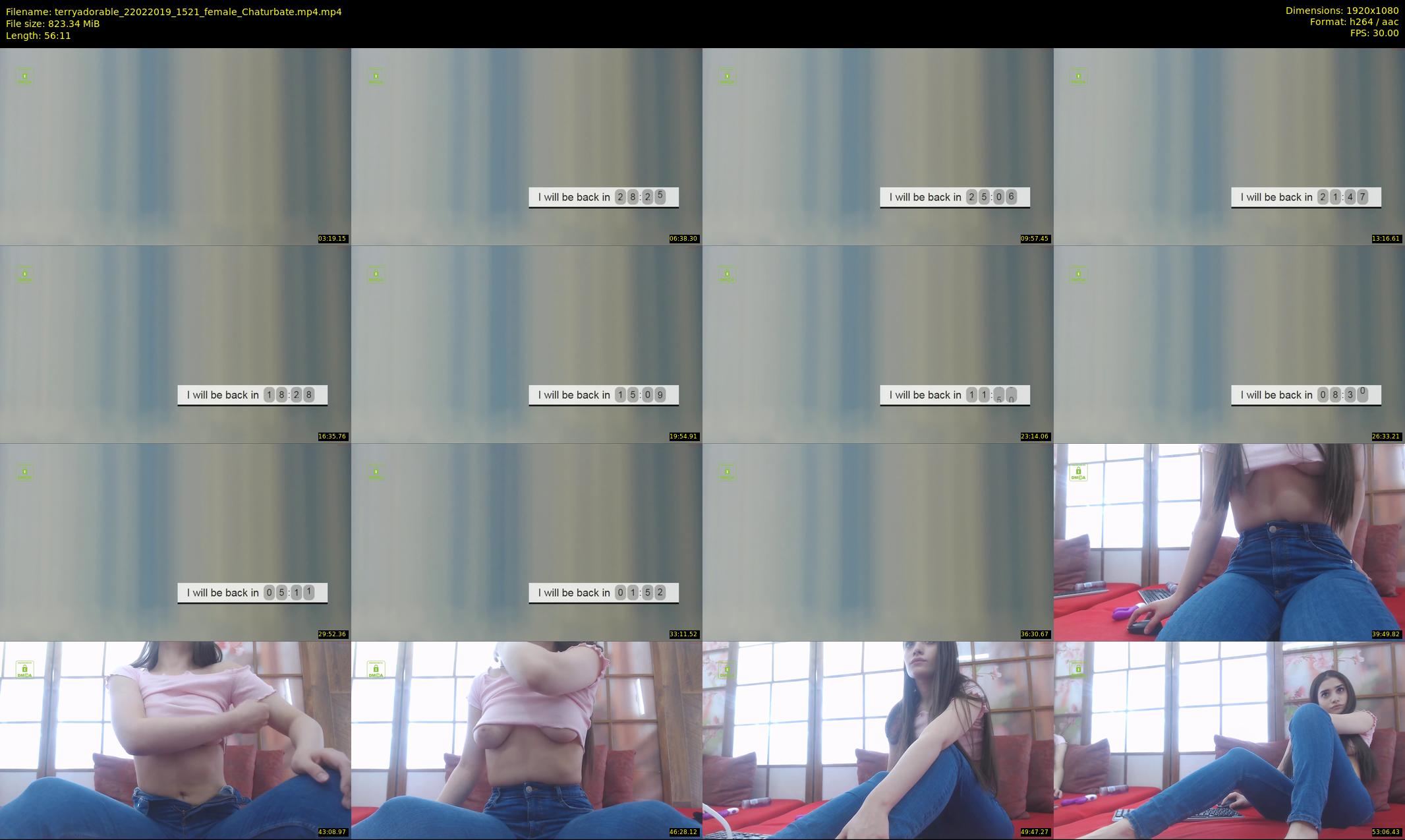 terryadorable — 57 minute Chaturbate female cam show recording, 1080p, Feb 22, 2019