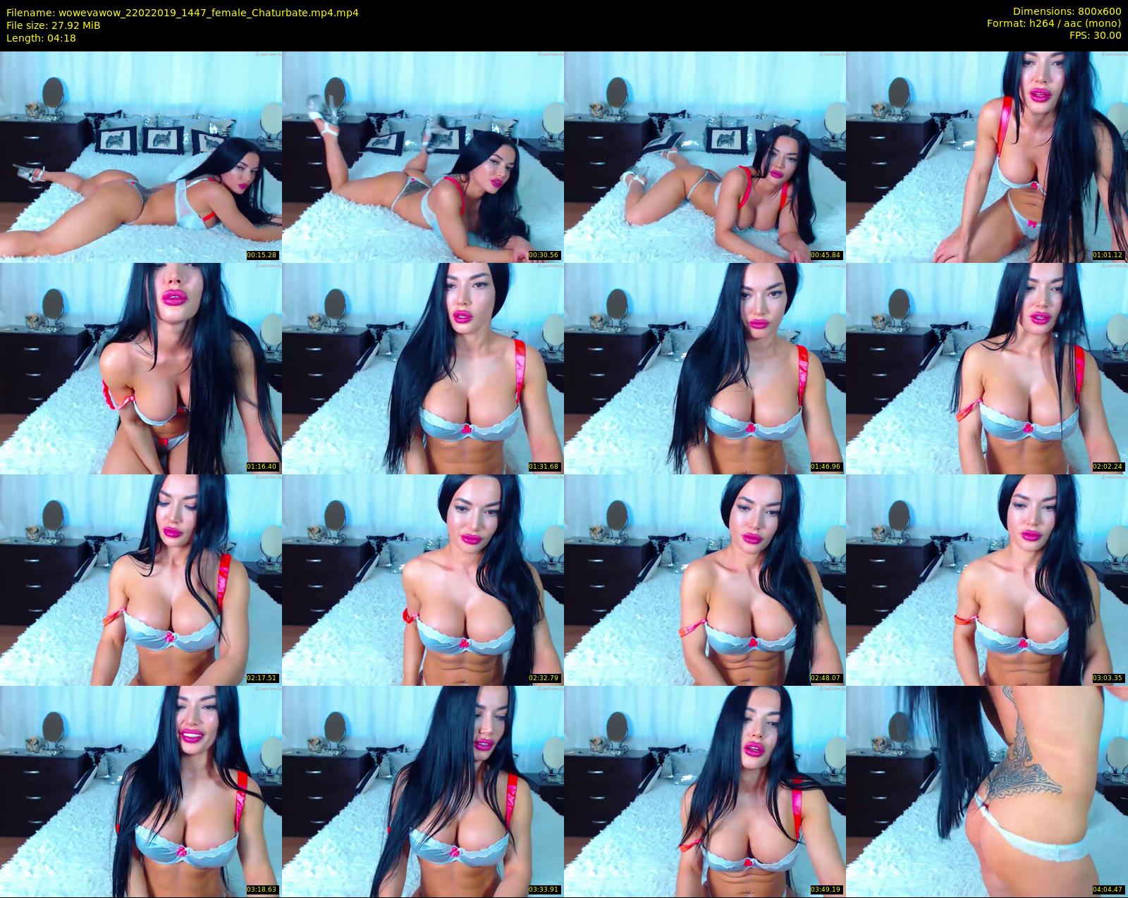 wowevawow — 5 minute Chaturbate female cam show recording, 480p, Feb 22, 2019