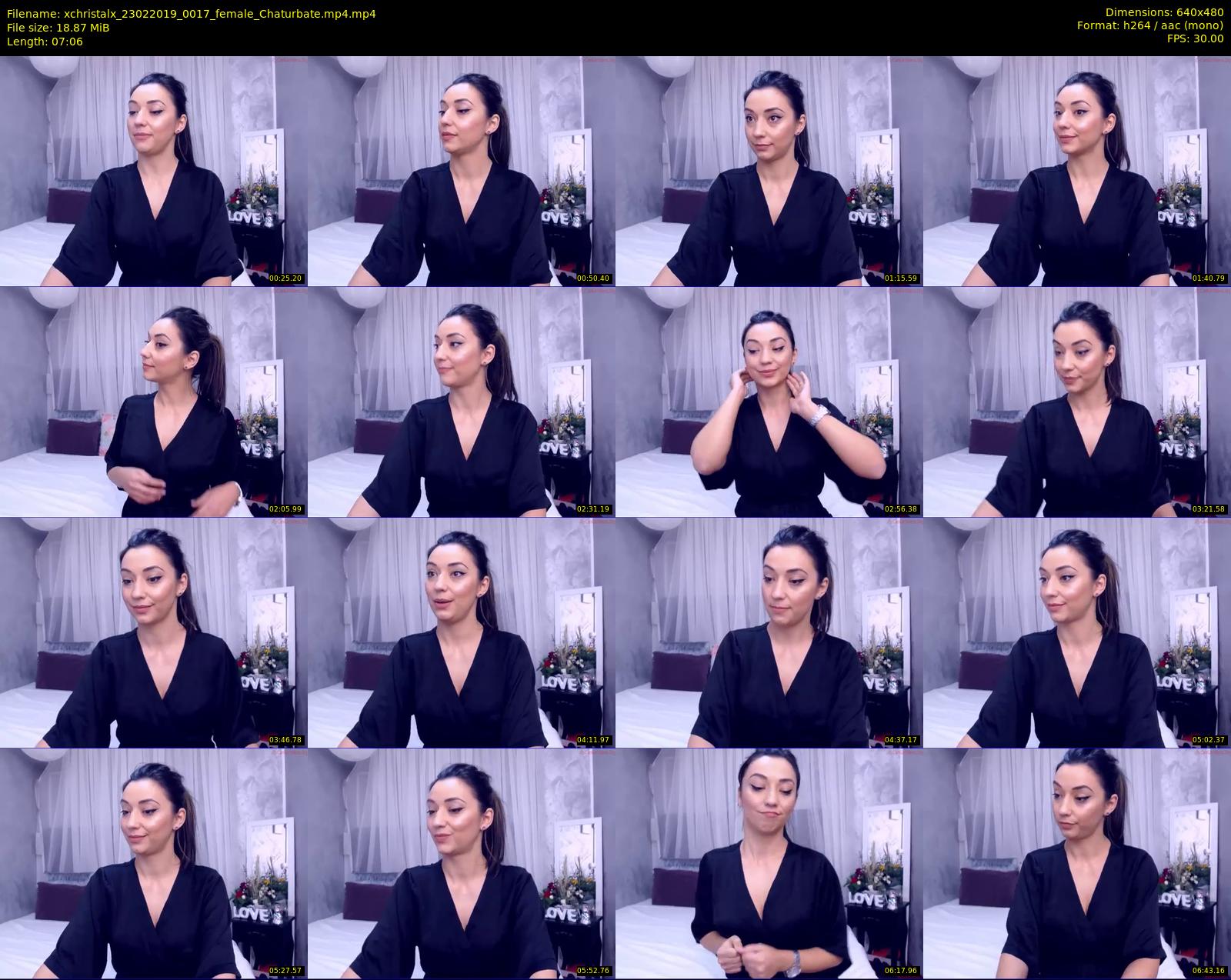xchristalx — 8 minute Chaturbate female cam show recording, 480p, Feb 23, 2019
