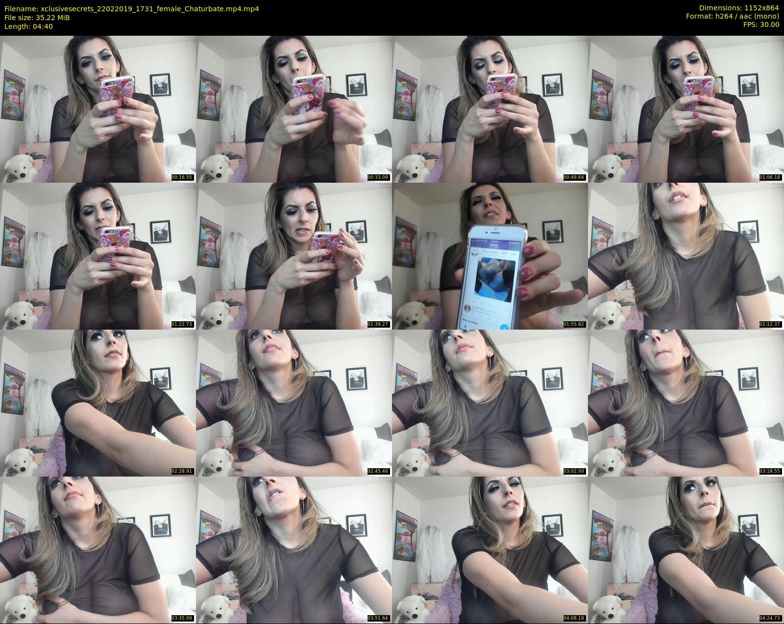xclusivesecrets — 5 minute Chaturbate female cam show recording, 720p, Feb 22, 2019