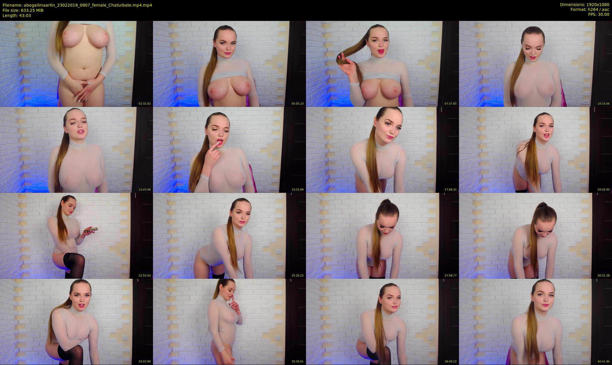 abogailmaartin — 44 minute Chaturbate female cam show recording, 1080p, Feb 23, 2019