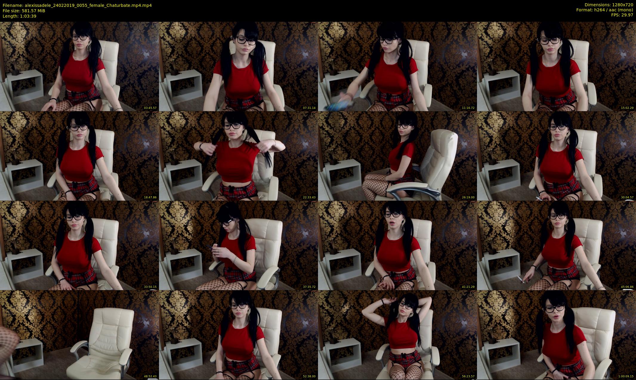 alexissadele — 64 minute Chaturbate female cam show recording, 720p, Feb 24, 2019