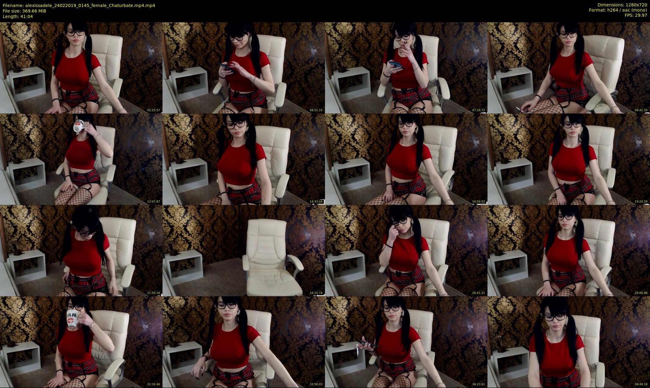 alexissadele — 42 minute Chaturbate female cam show recording, 720p, Feb 24, 2019