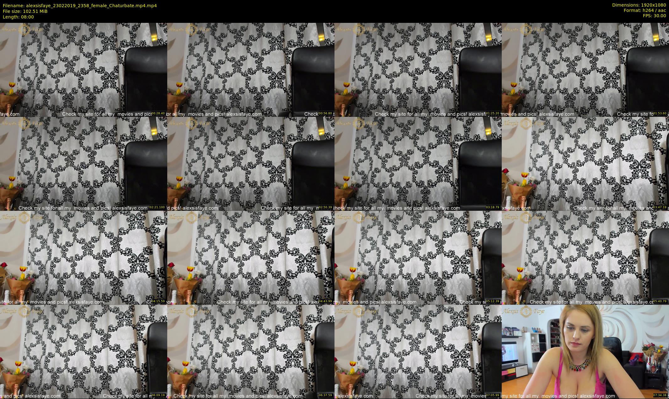alexsisfaye — 8 minute Chaturbate female cam show recording, 1080p, Feb 23, 2019