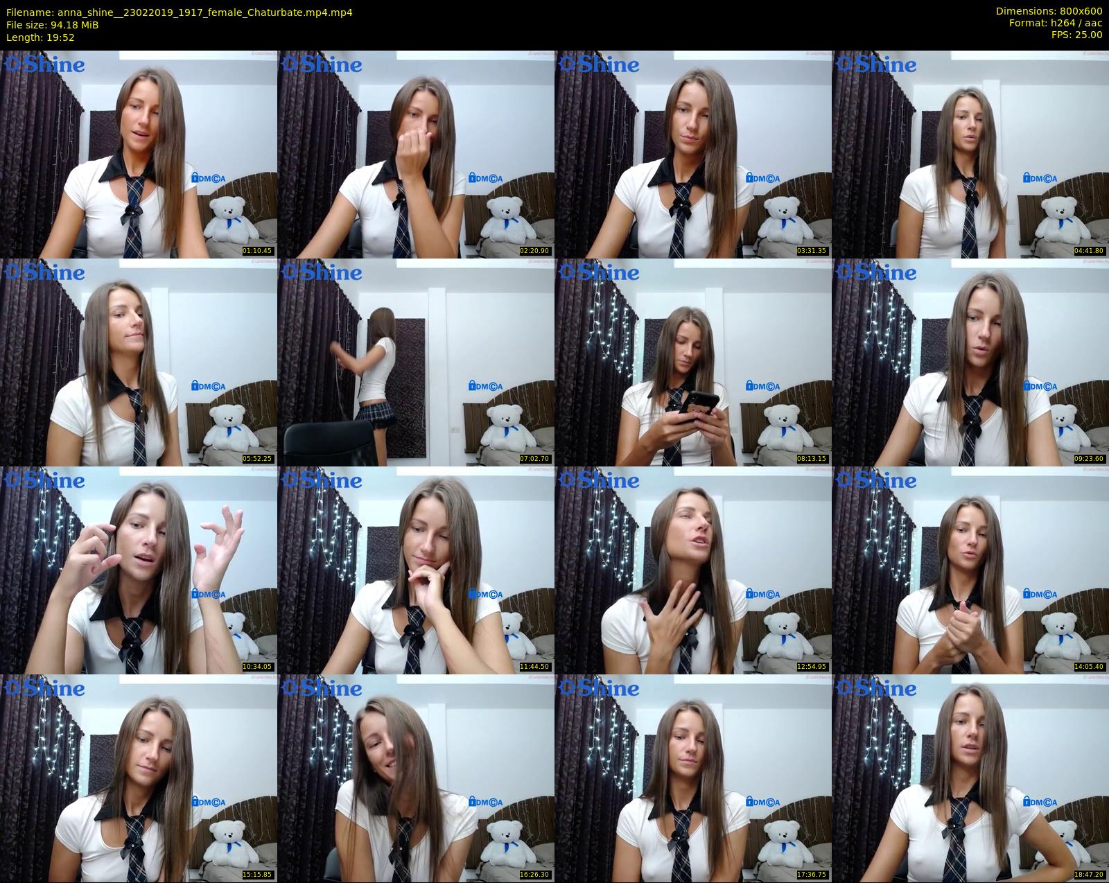 anna_shine_ — 20 minute Chaturbate female cam show recording, 480p, Feb 23, 2019