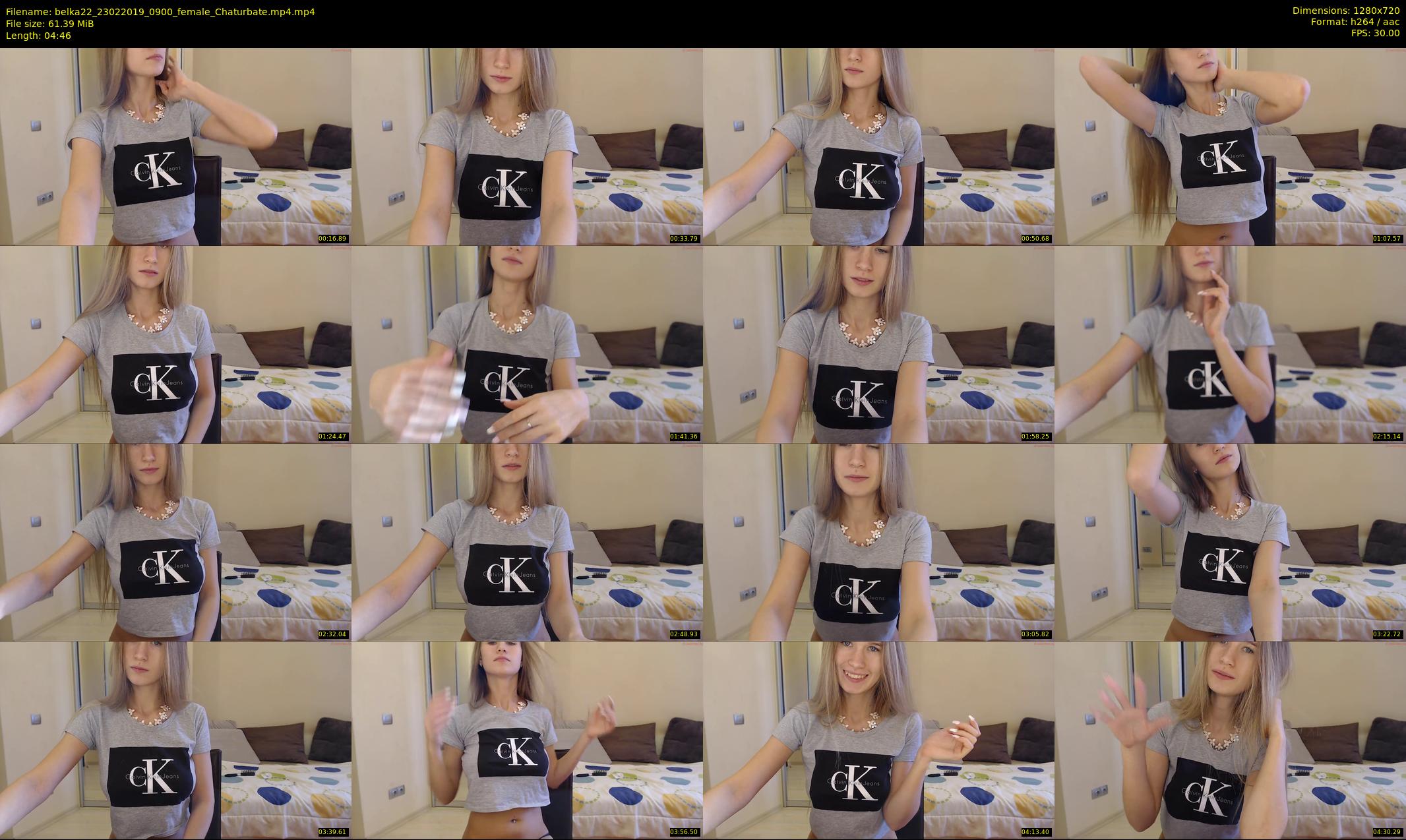 belka22 — 5 minute Chaturbate female cam show recording, 720p, Feb 23, 2019