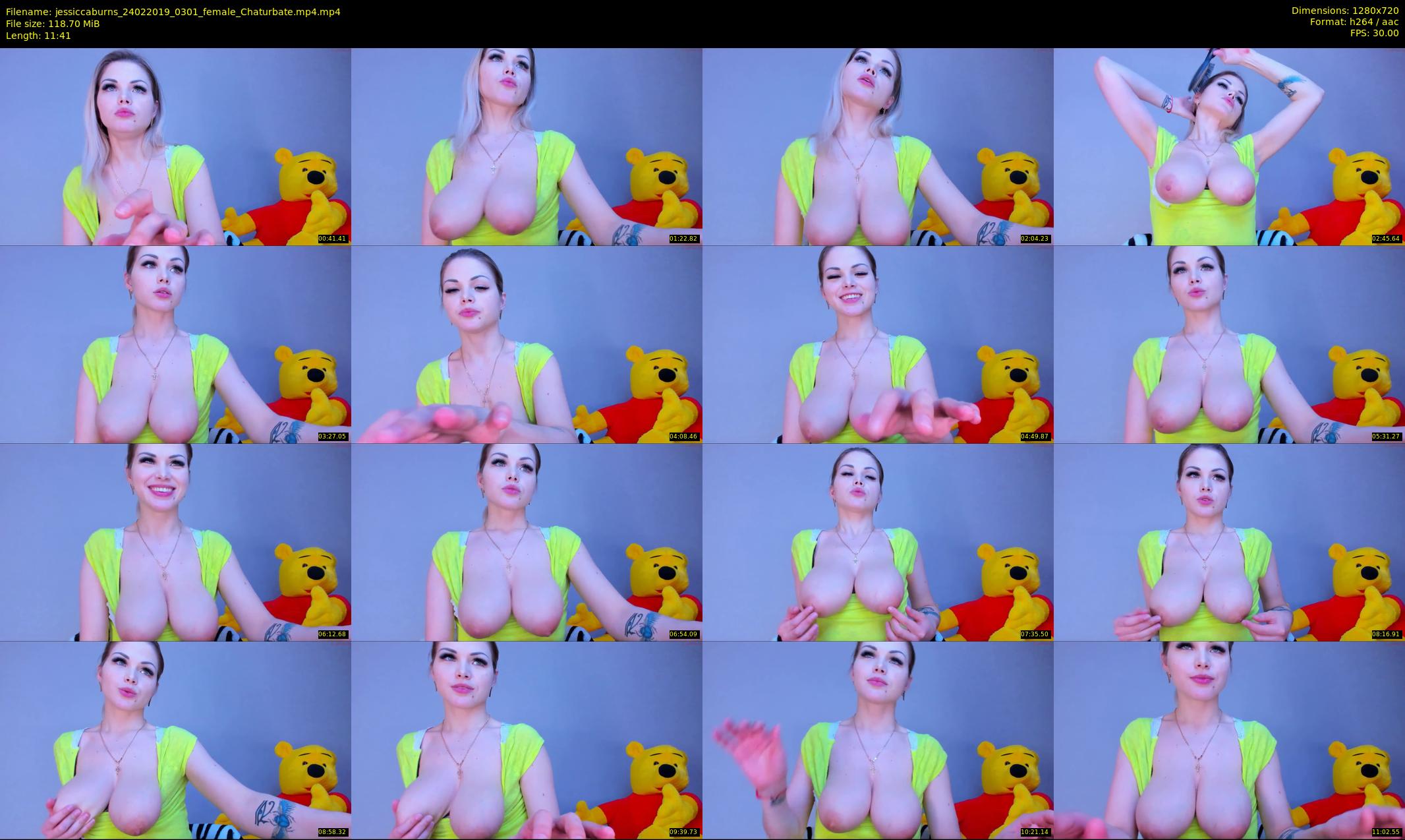 jessiccaburns — 12 minute Chaturbate female cam show recording, 720p, Feb 24, 2019