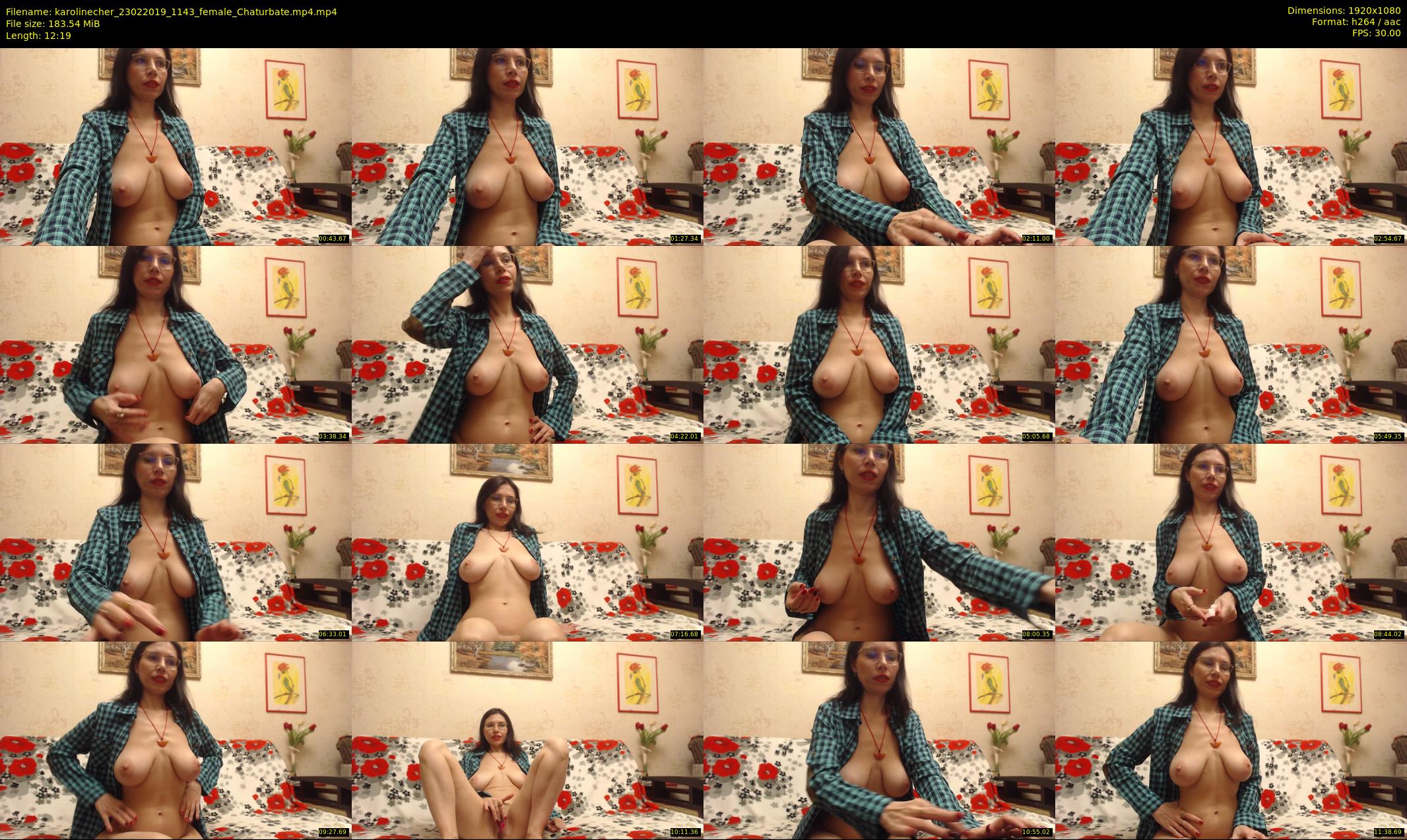 karolinecher — 13 minute Chaturbate female cam show recording, 1080p, Feb 23, 2019