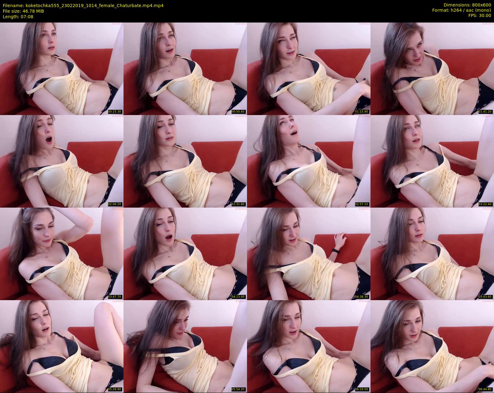 koketochka555 — 8 minute Chaturbate female cam show recording, 480p, Feb 23, 2019