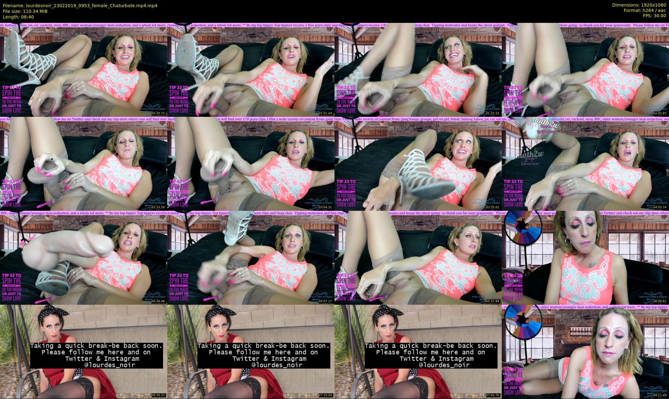 lourdesnoir — 9 minute Chaturbate female cam show recording, 1080p, Feb 23, 2019