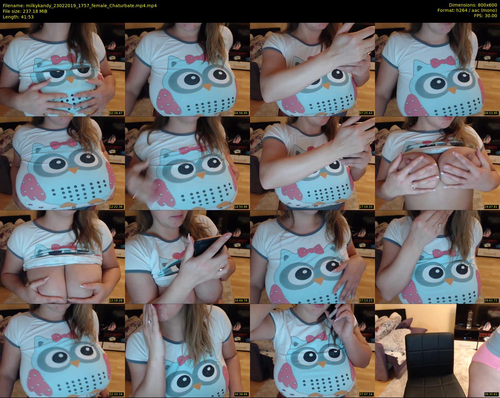 milkykandy — 42 minute Chaturbate female cam show recording, 480p, Feb 23, 2019