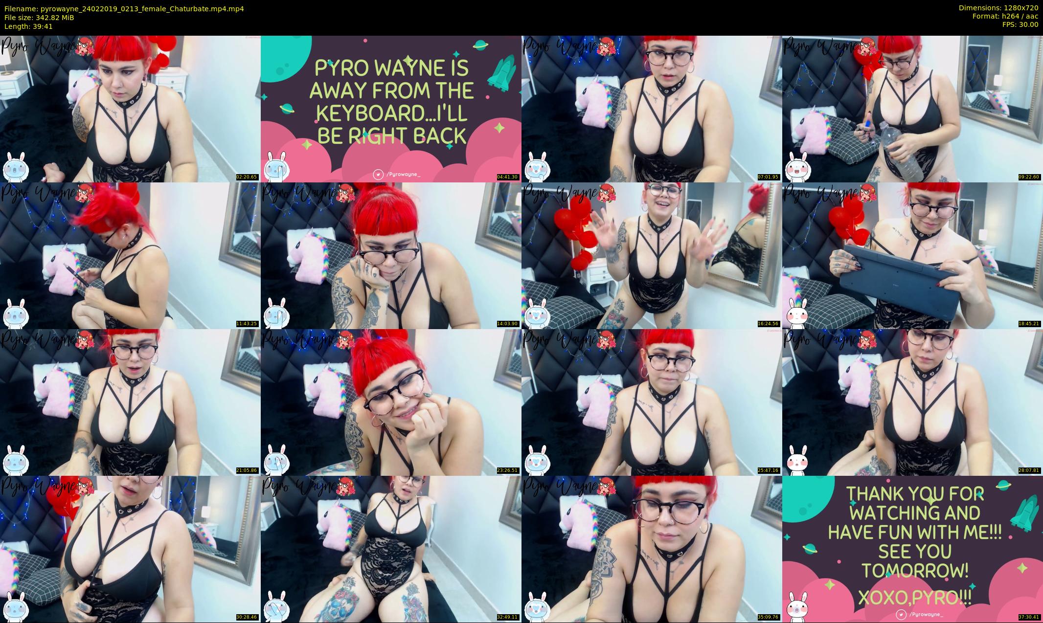 pyrowayne — 40 minute Chaturbate female cam show recording, 720p, Feb 24, 2019