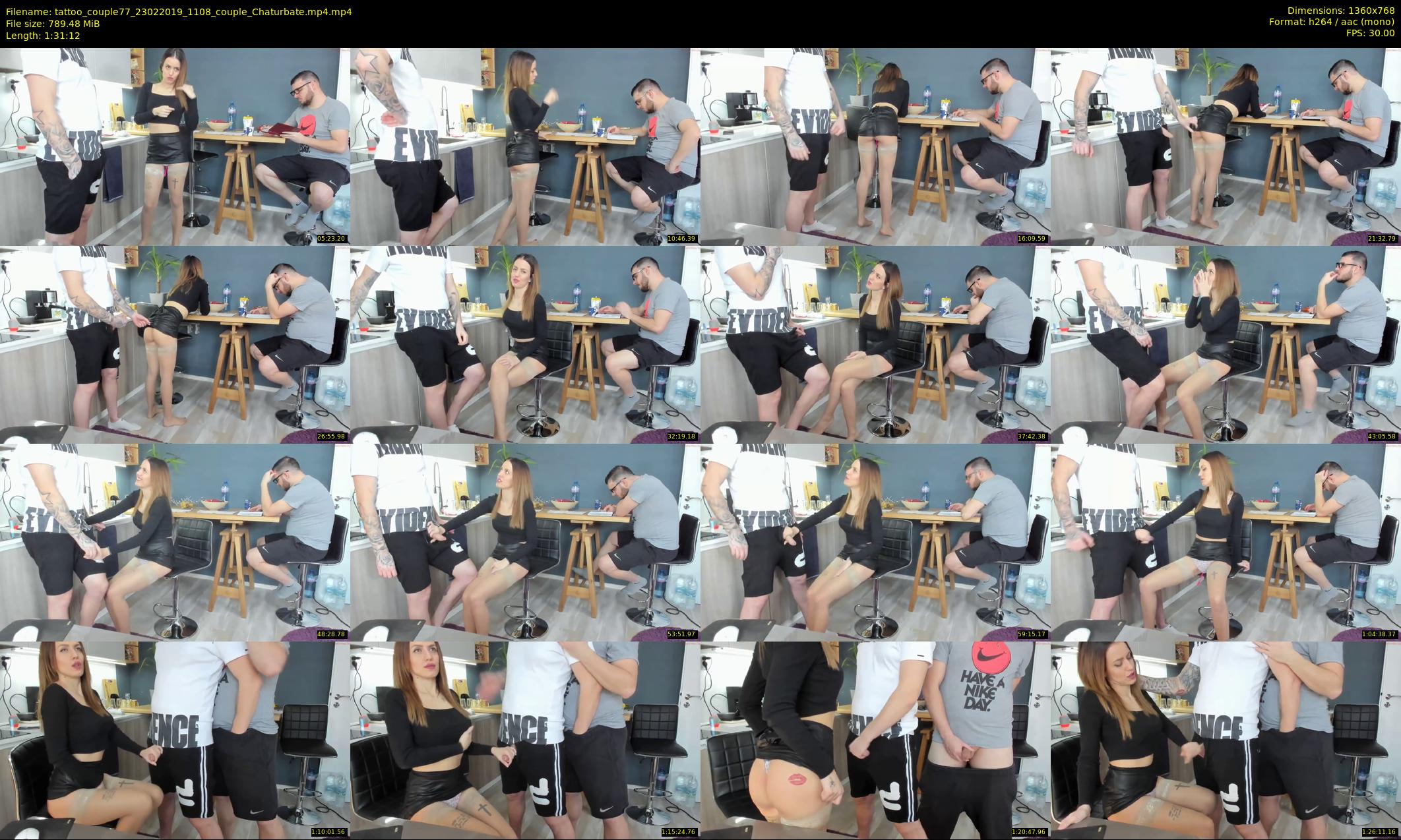 tattoo_couple77 — 92 minute Chaturbate couple cam show recording, 720p, Feb 23, 2019