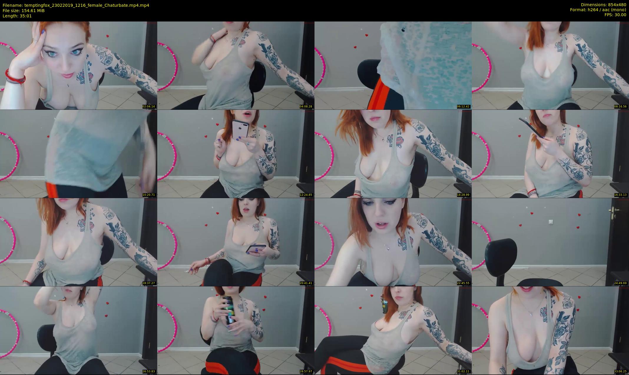 temptingfox — 36 minute Chaturbate female cam show recording, 480p, Feb 23, 2019