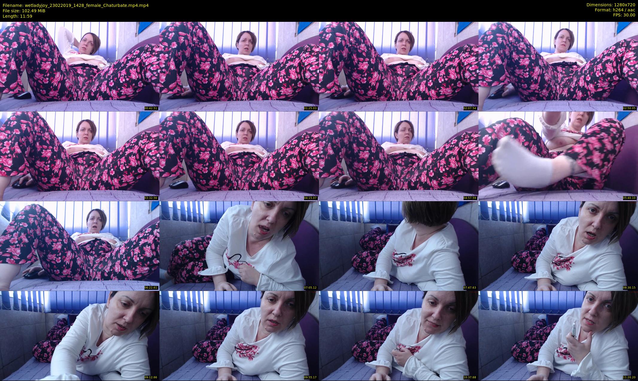 wetladyjoy — 12 minute Chaturbate female cam show recording, 720p, Feb 23, 2019